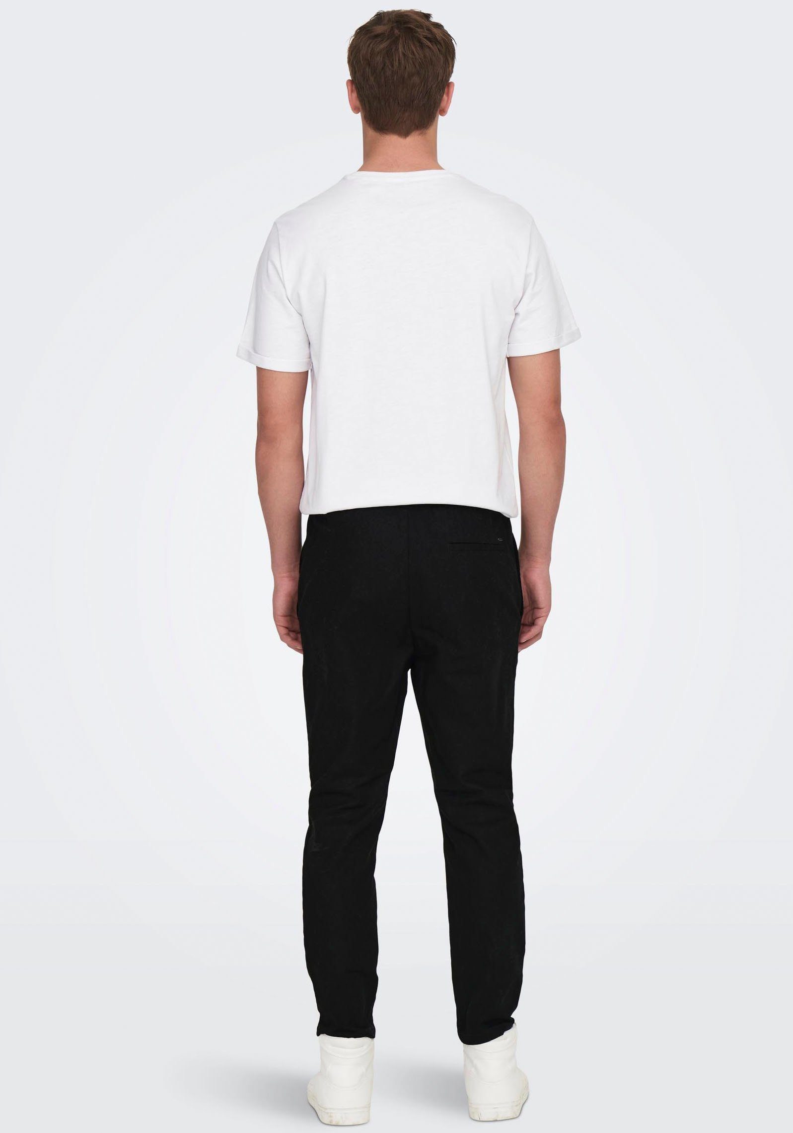 ONLY & SONS Stoffen broek ONSLINUS CROP 0007 COT LIN PNT NOOS