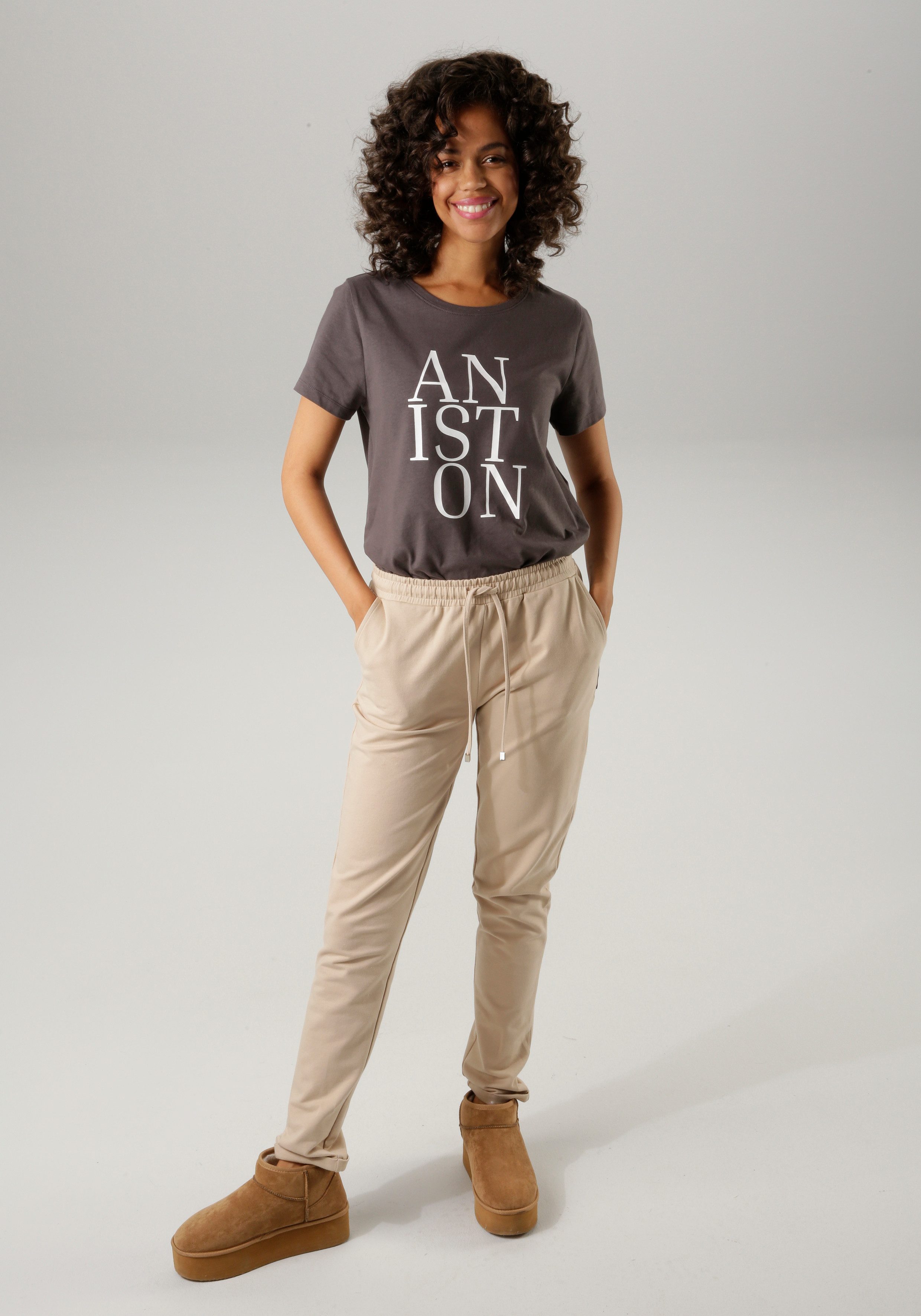 Aniston CASUAL T-shirt met aniston-opdruk