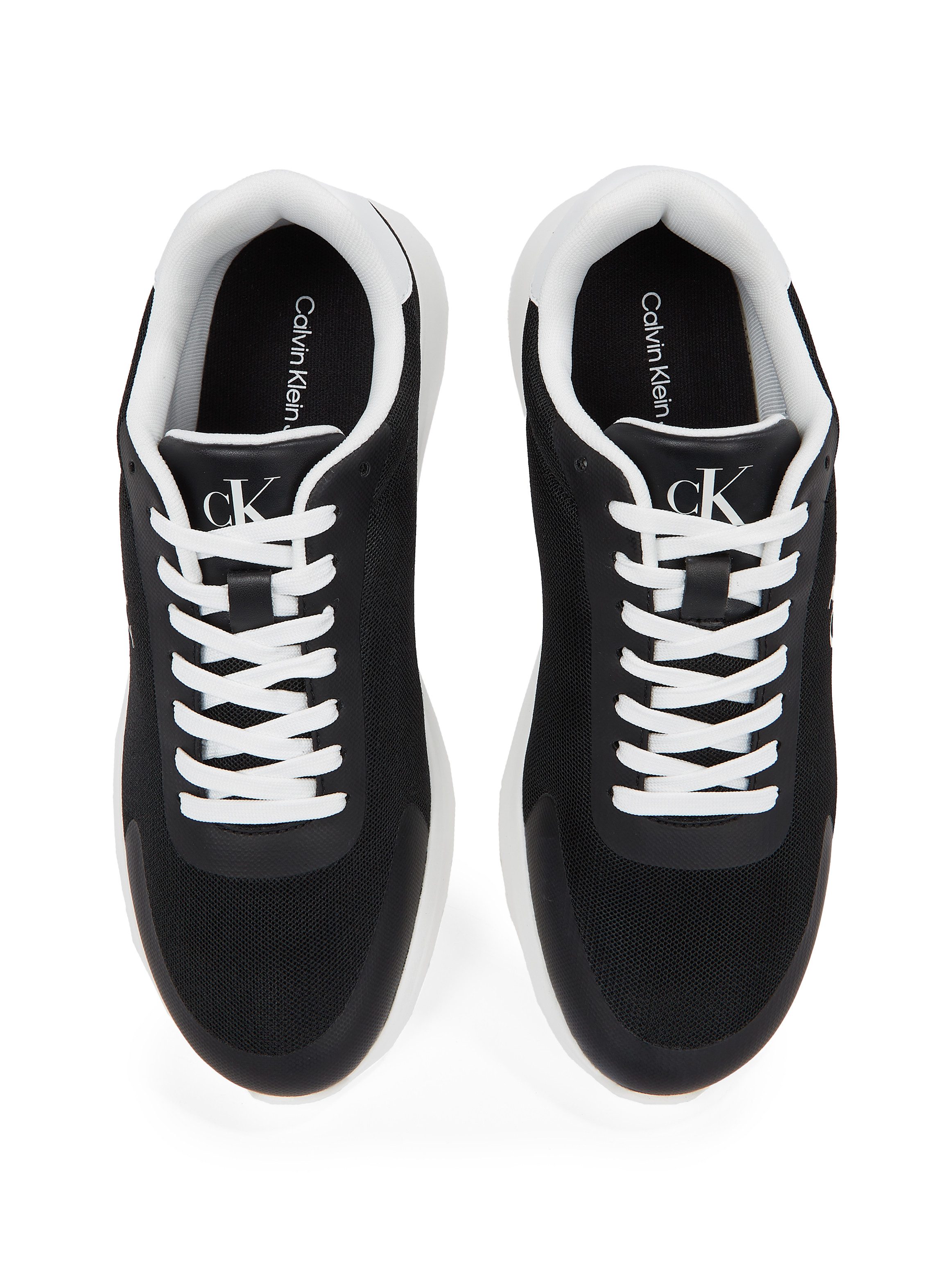 Calvin Klein Sneakers 3 EVA RUNNER MESH vrijetijdsschoen, lage schoen, veterschoen met contrast bies