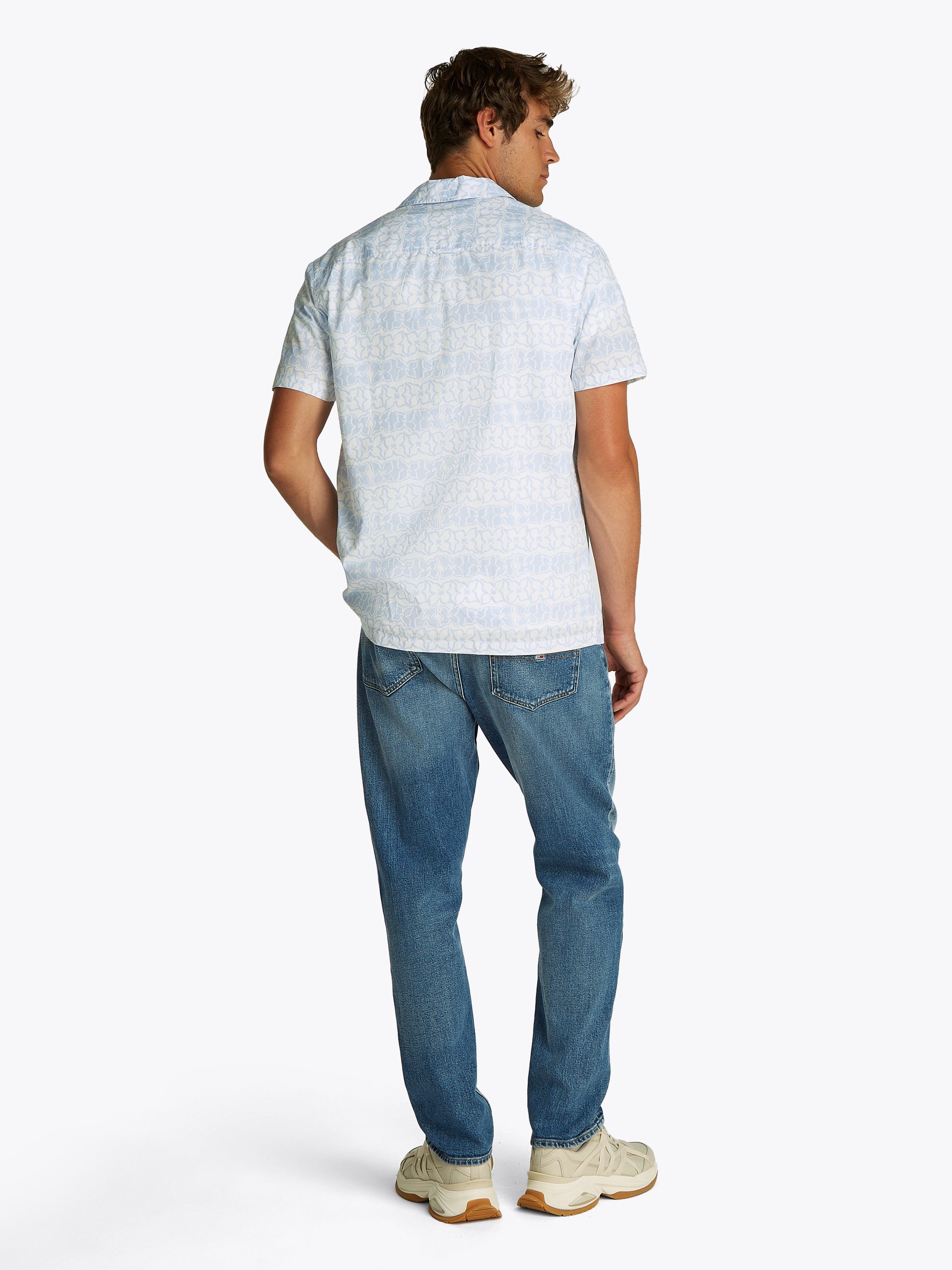 TOMMY JEANS Overhemd met korte mouwen TJM REG AOP SS SHIRT EXT
