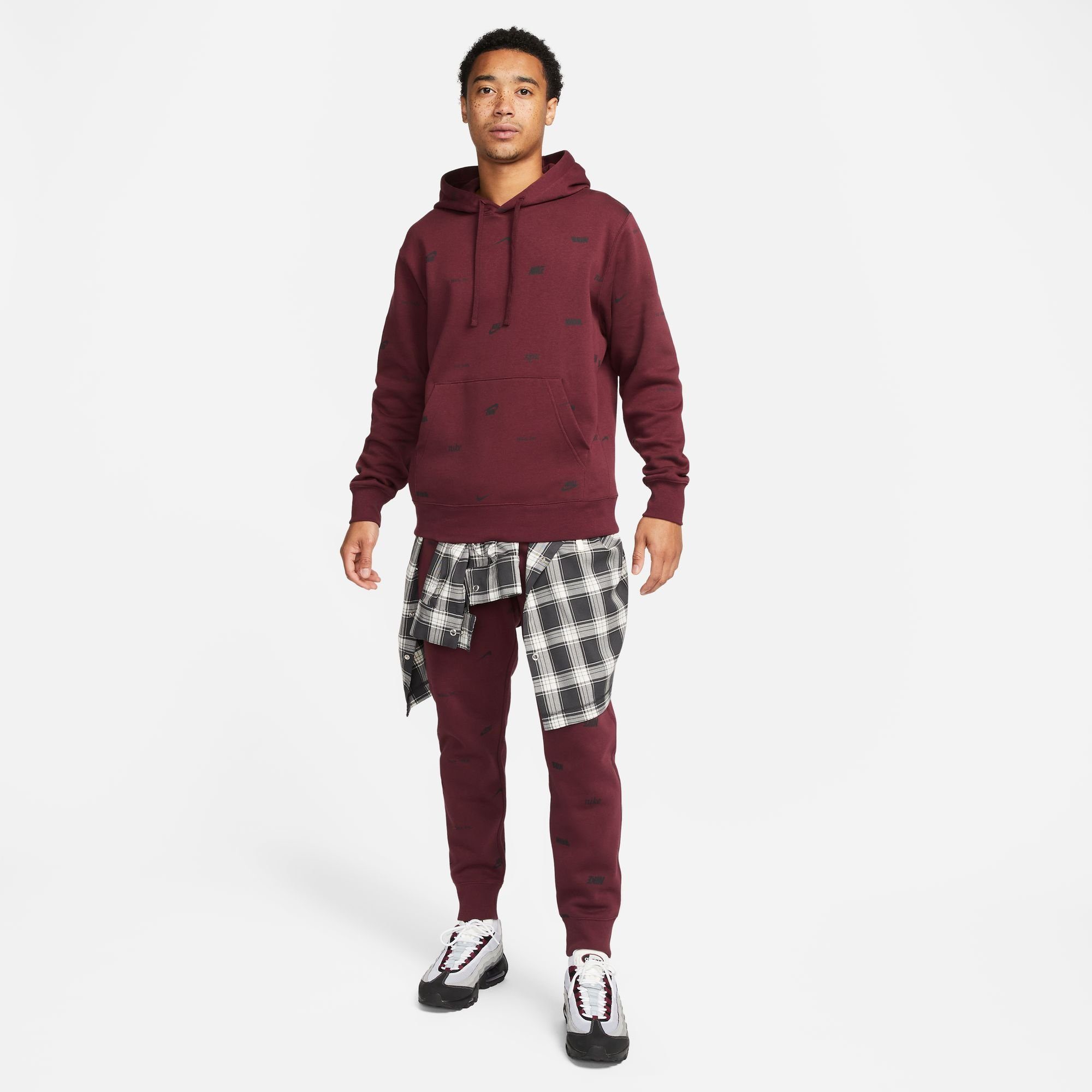 Nike Sportswear Hoodie CLUB FLEECE+ MEN'S ALLOVER PRINT PULLOVER HOODIE