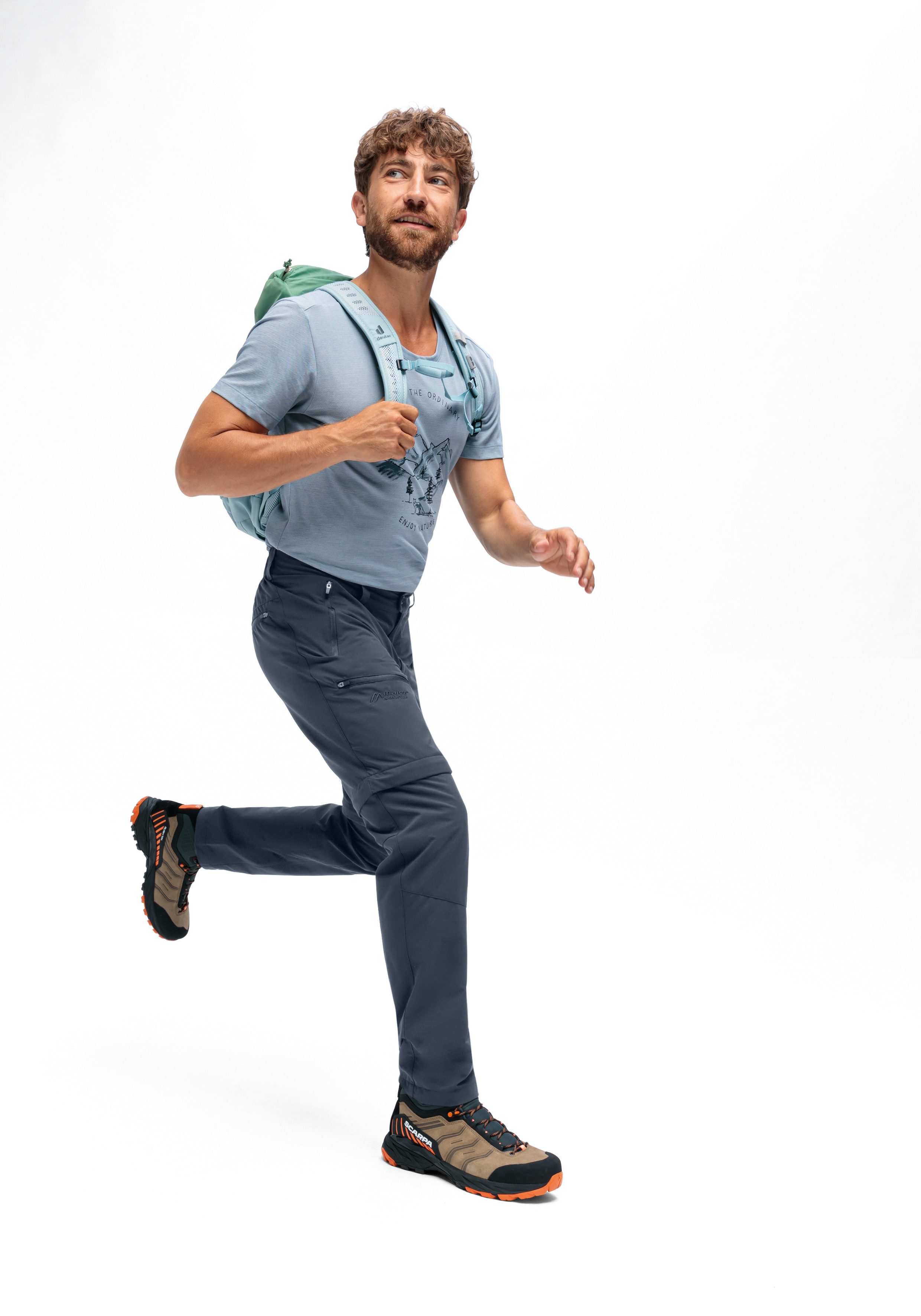 Maier Sports Outdoorbroek Tajo Zip Loop Heren wandelbroek, zip-off functionele broek, 4 zakken, regular fit