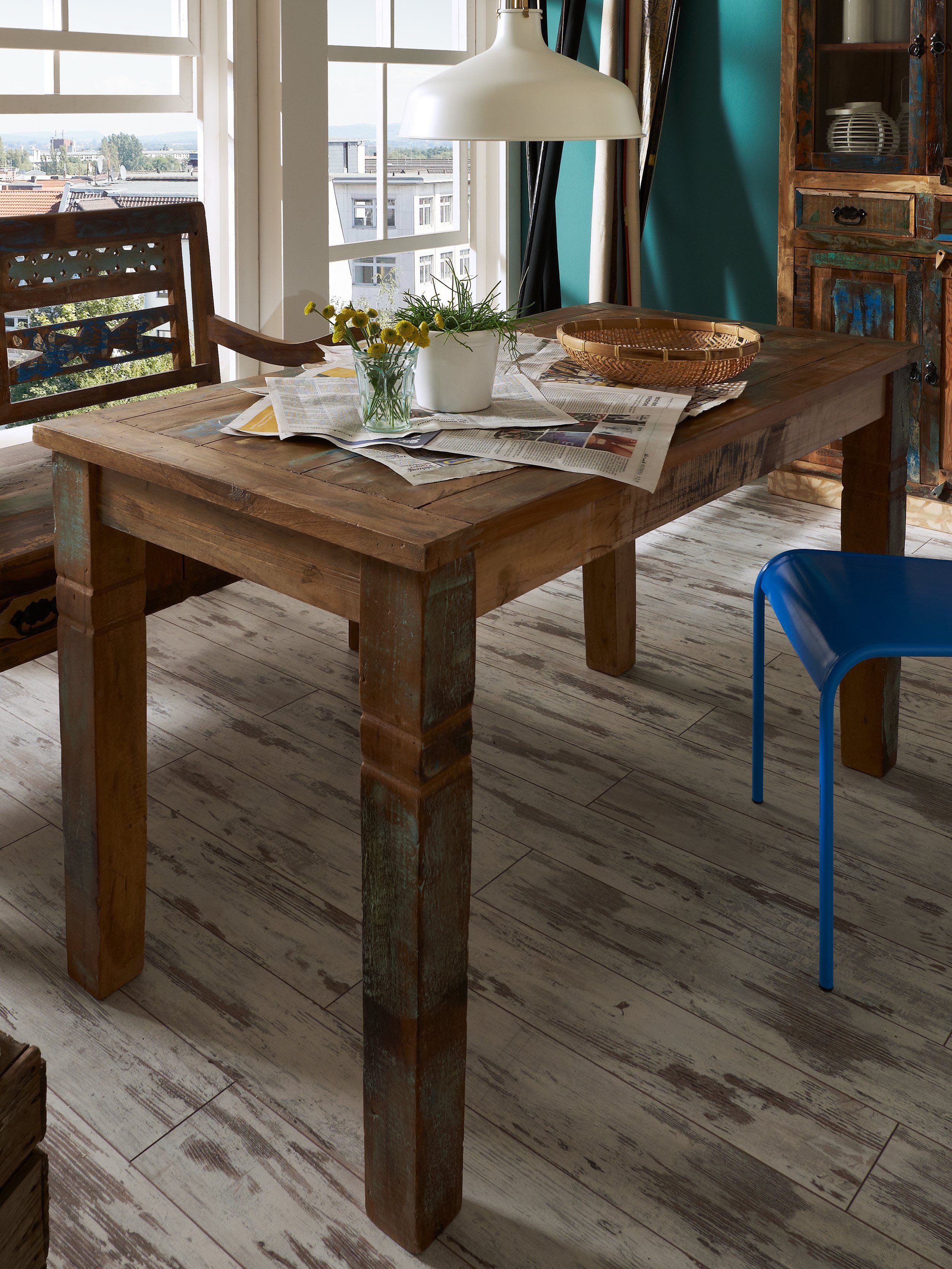 SIT Eettafel Riverboat Breedte 140 cm, shabby chic, vintage