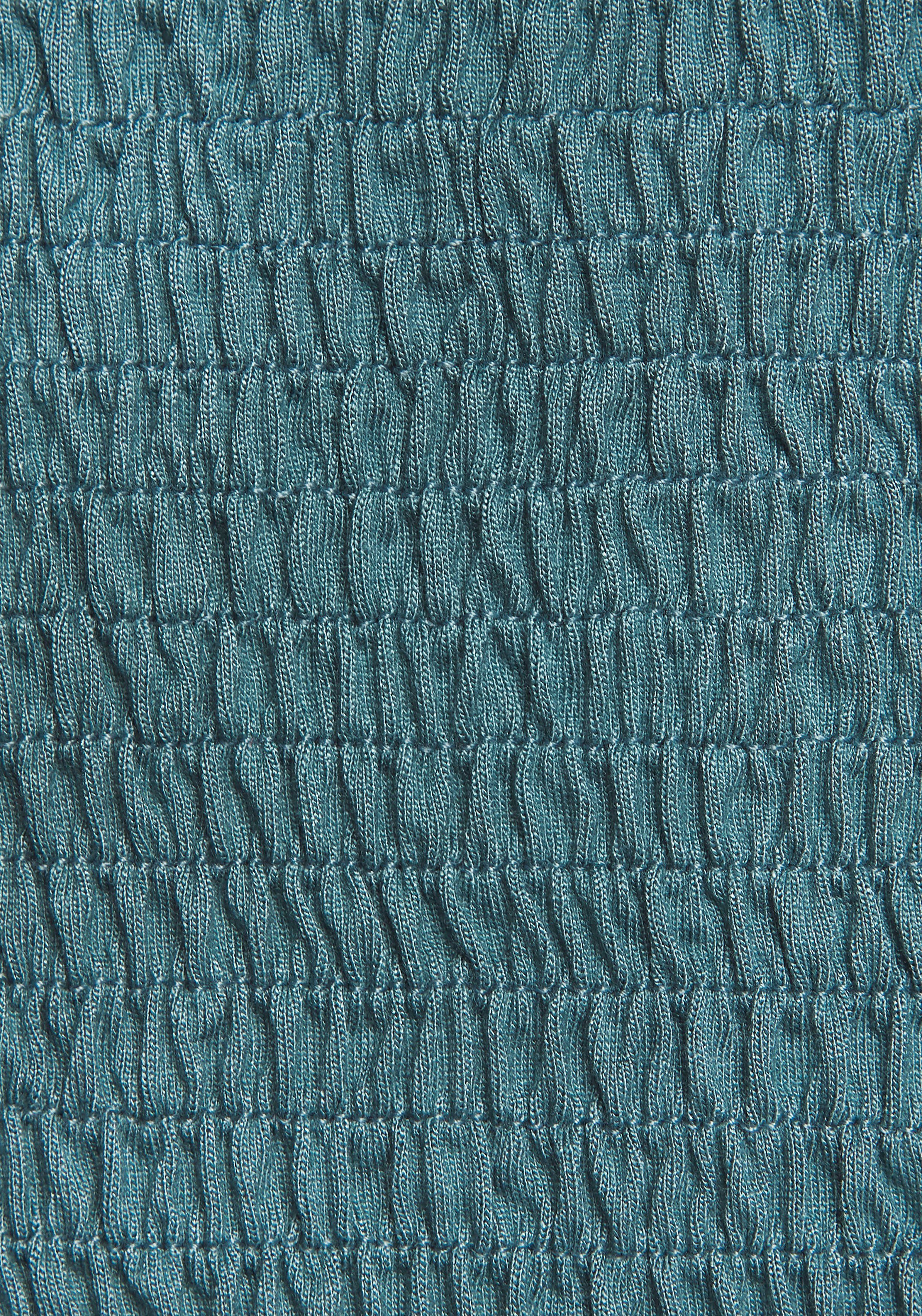 Lascana Bandeautop van viscose-jersey rondom gerimpeld schouderloos crop-top