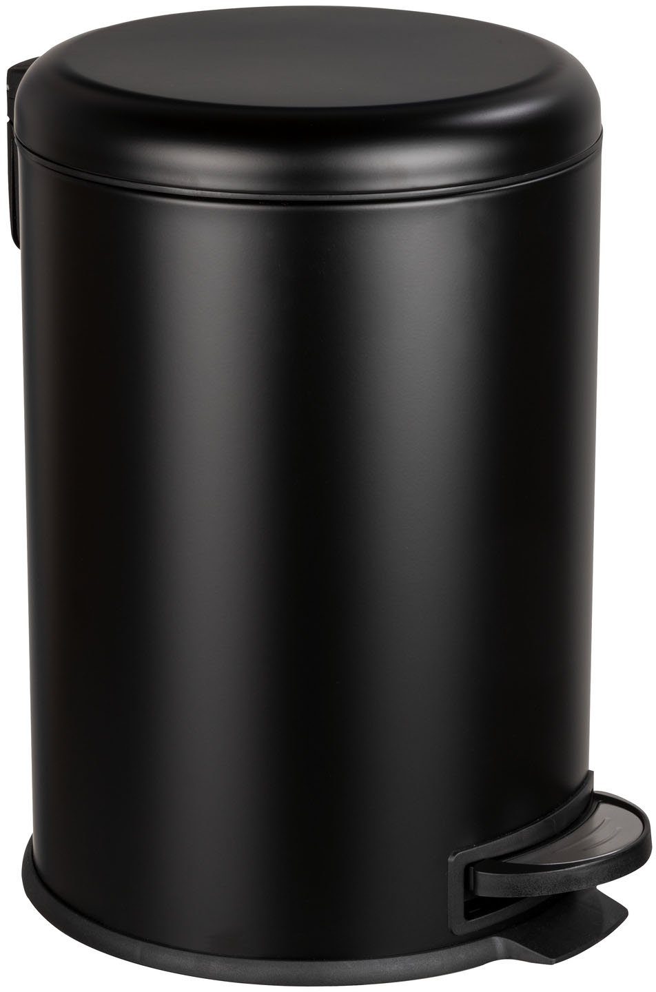 WENKO Vuilnisemmer Model Leman Easy Close Afvalemmer met pedaalfunctie & afdaalautomatiek, industriële stijl, 20 L pedaalemmers zwart