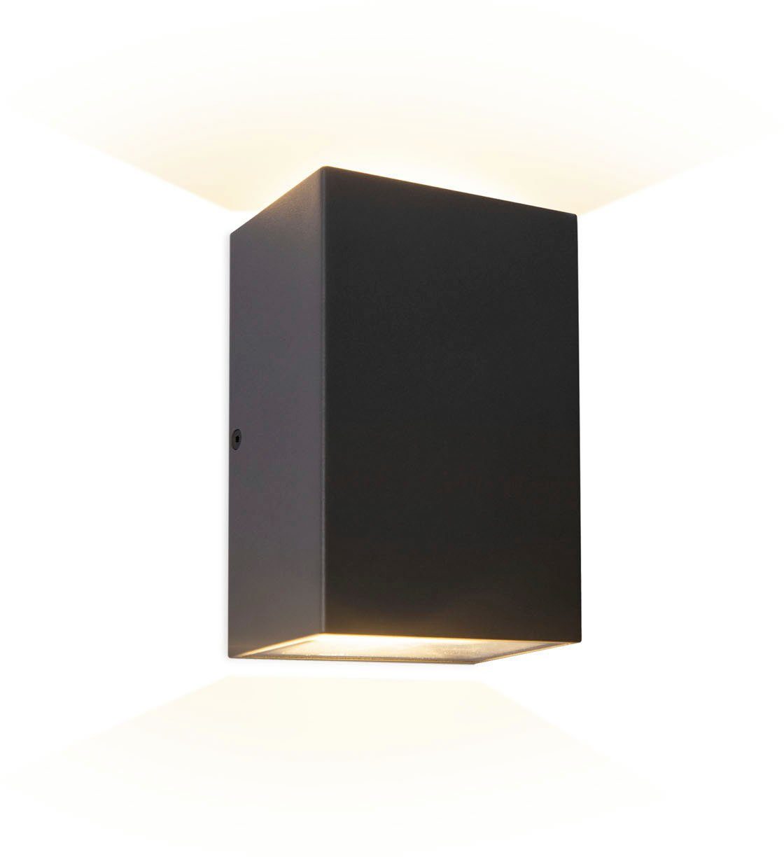 Paco Home Wandlamp EMMA LED 3000K binnen- en buiten tuin up down buitenlamp IP 54