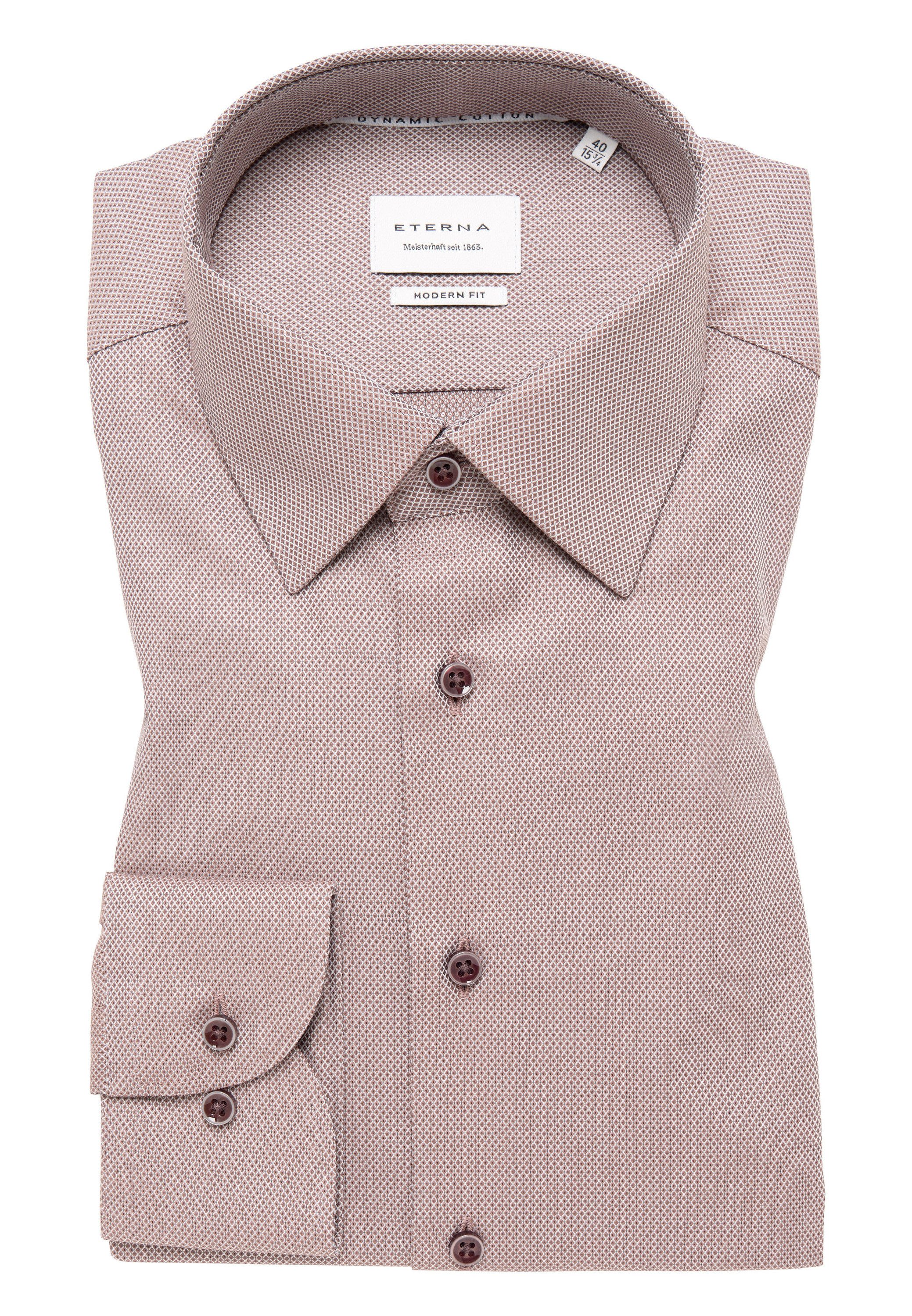 Eterna Overhemd met lange mouwen MODERN FIT NON IRON (strijkvrij)