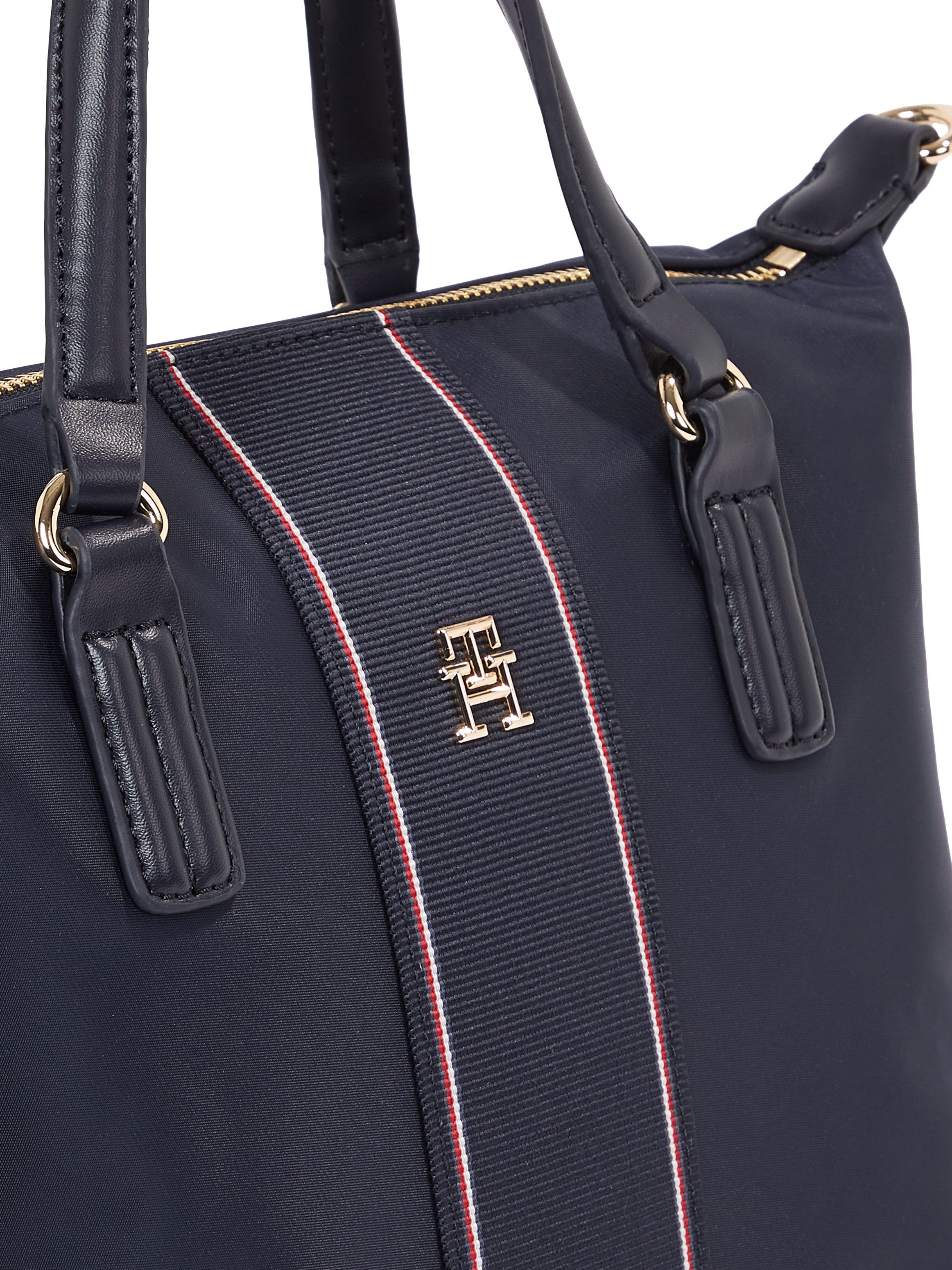 Tommy Hilfiger Draagtas POPPY SMALL TOTE CORP , dames schoudertas, handtas met kleurrijke rits