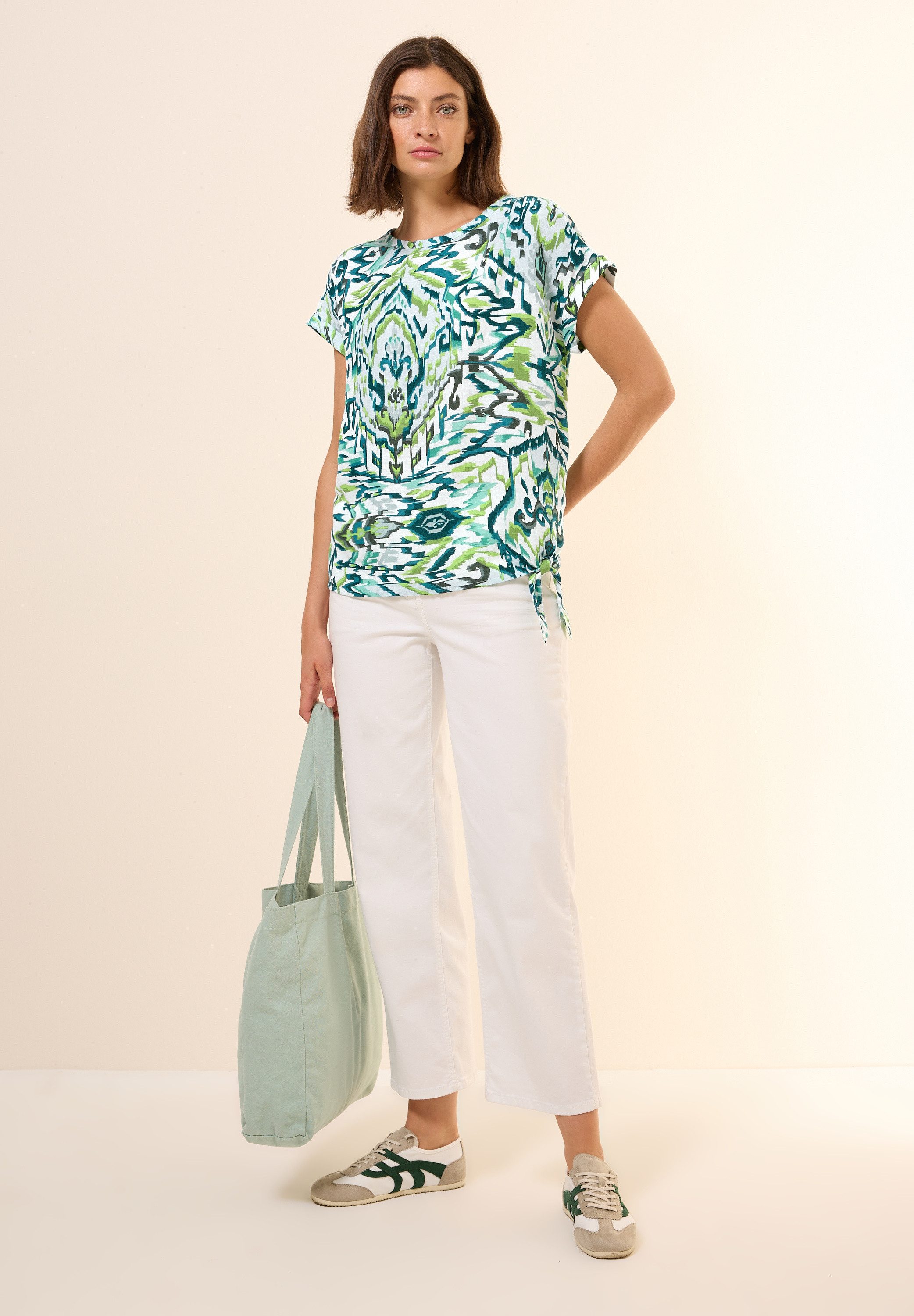 Cecil Blouse met korte mouwen met grafisch patroon