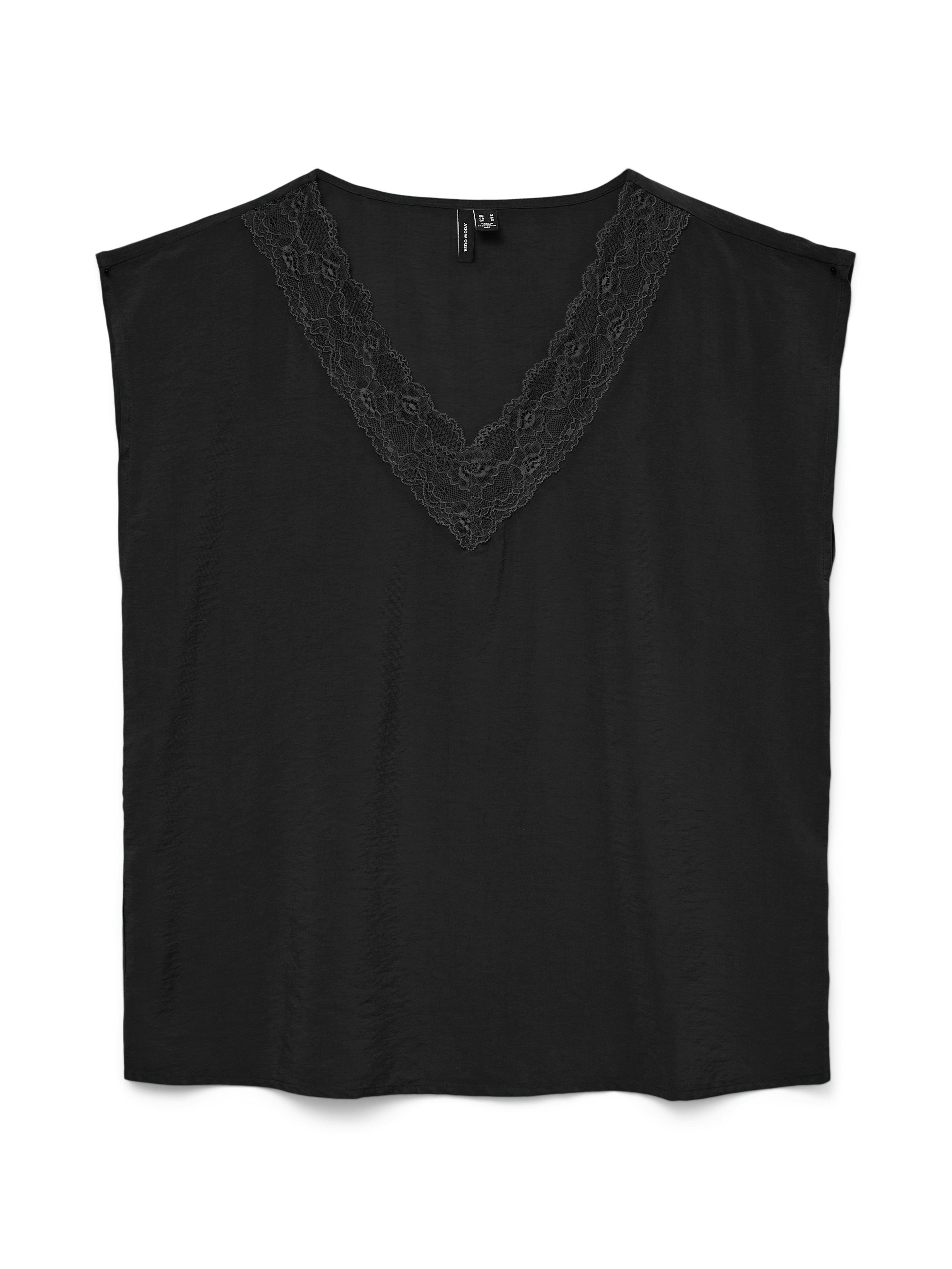 Vero Moda Kanten top VMSAFA SL V-NECK LACE TOP WVN GA NOOS