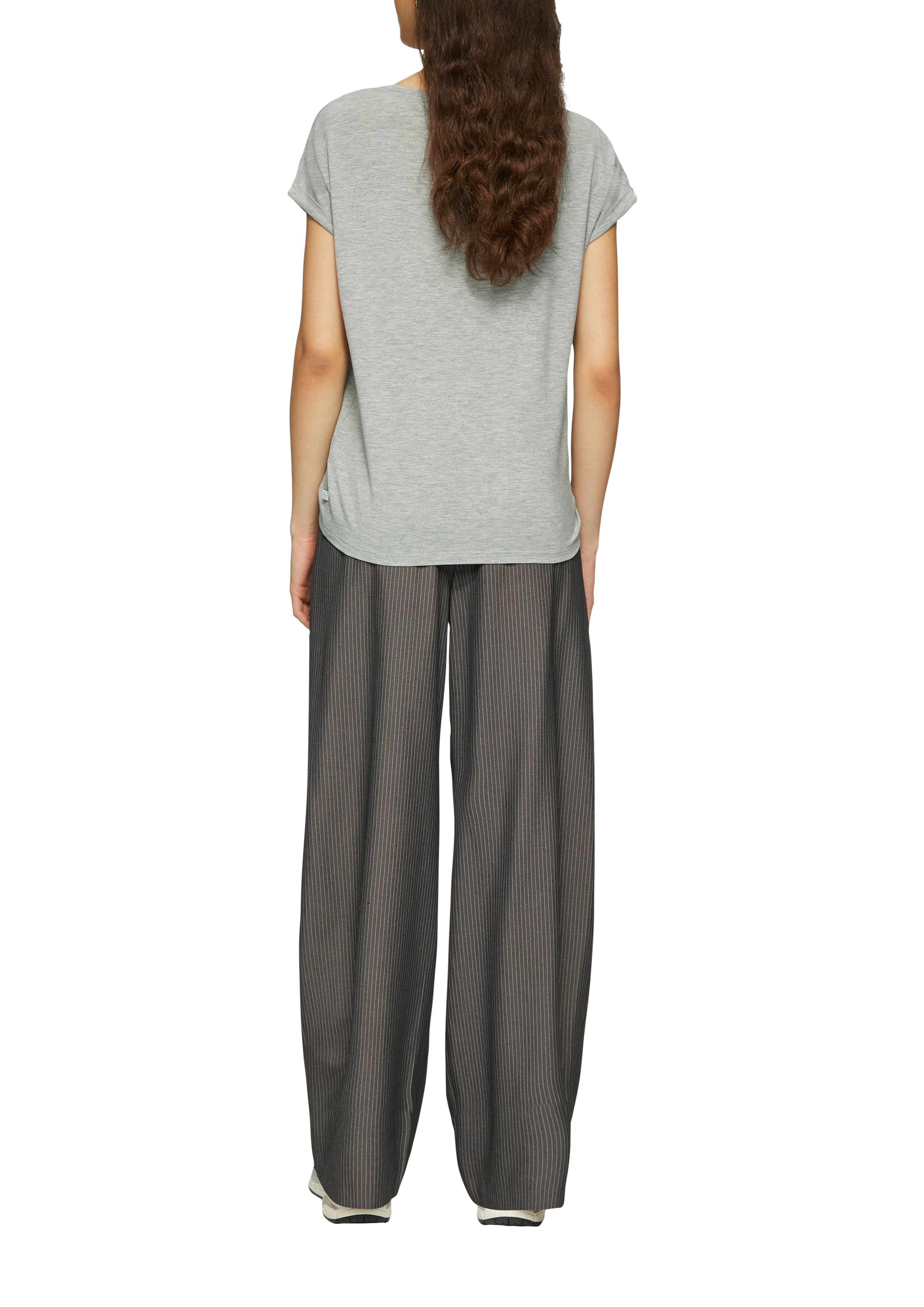 Q/S designed by Shirt met korte mouwen met mouwomslagen