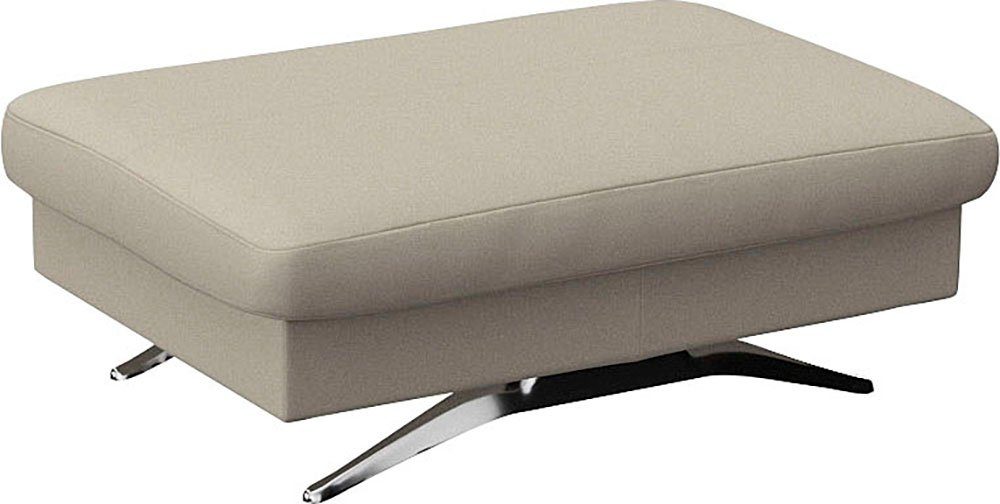 FLEXLUX Poef Glow zithocker, gestoffeerde Hocker met opbergruimte, voet van aluminium