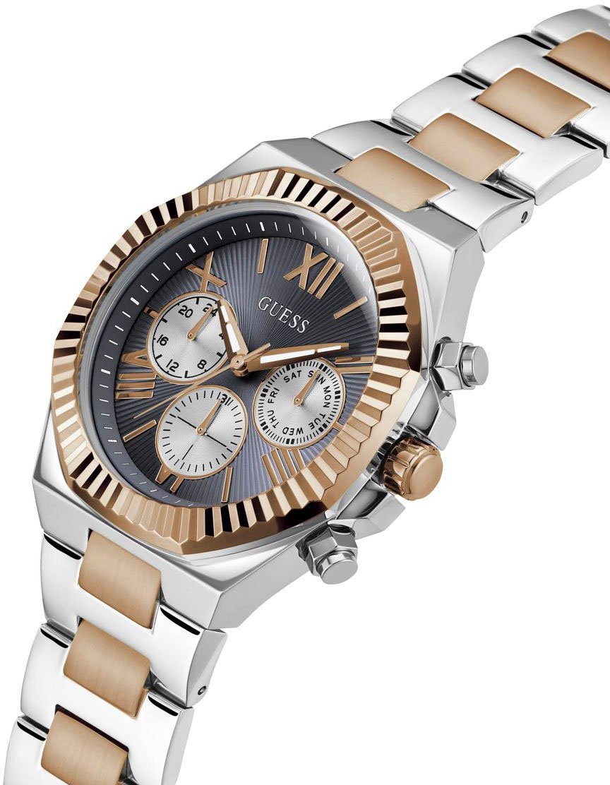 Guess Multifunctioneel horloge EQUITY Horloge, quartzhorloge, herenhorloge, stalen armband