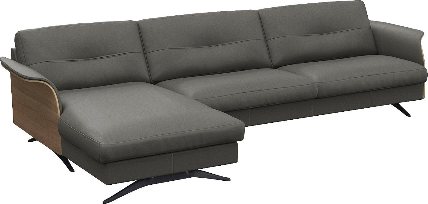 FLEXLUX Hoekbank Glow, super comfortabel door hoogwaardige zitconstructie met binnenvering, L-vorm