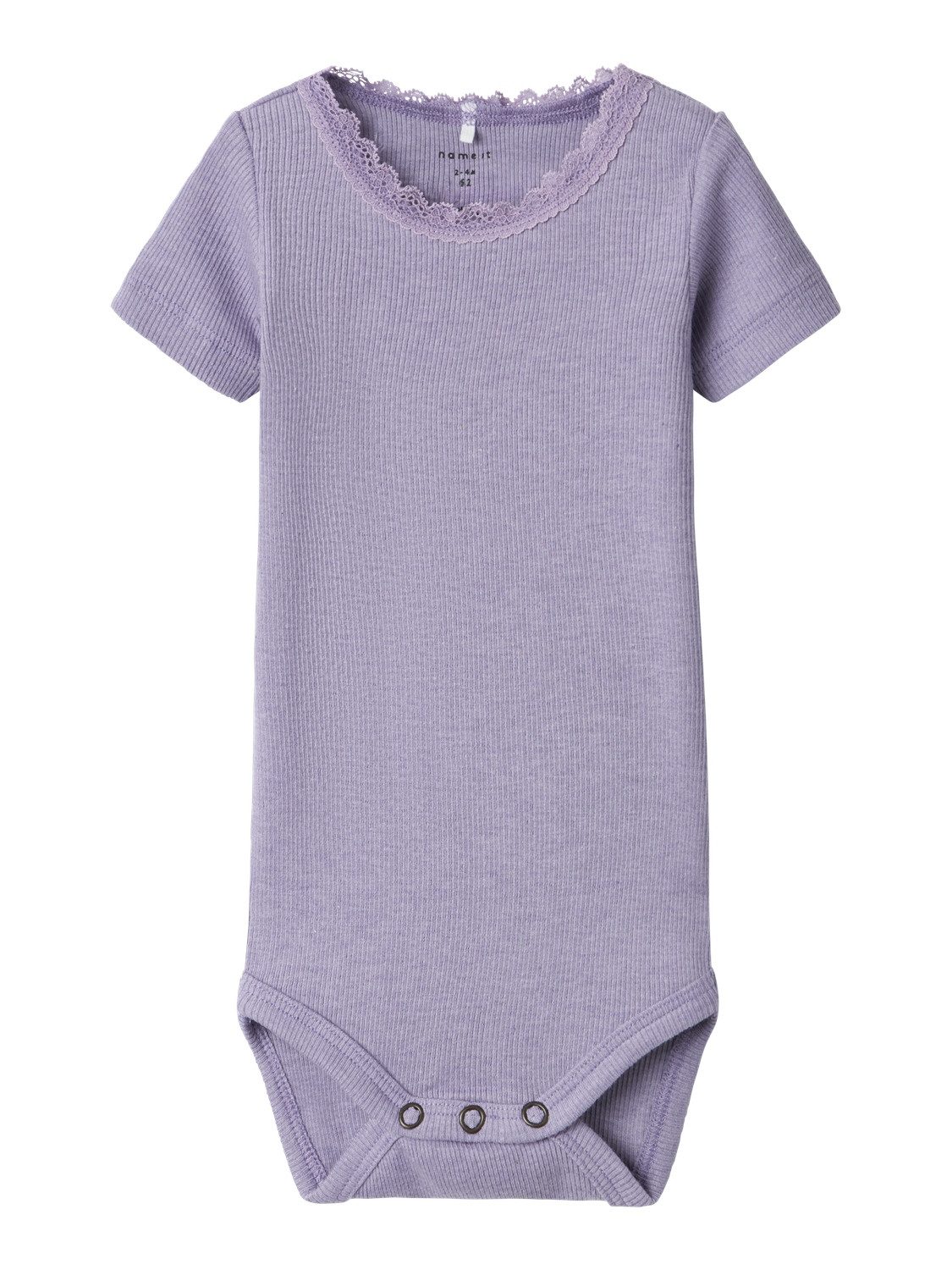 Name It Body met korte mouwen NBFKAB SS BODY NOOS meisjes rompertjes maat 62 paars