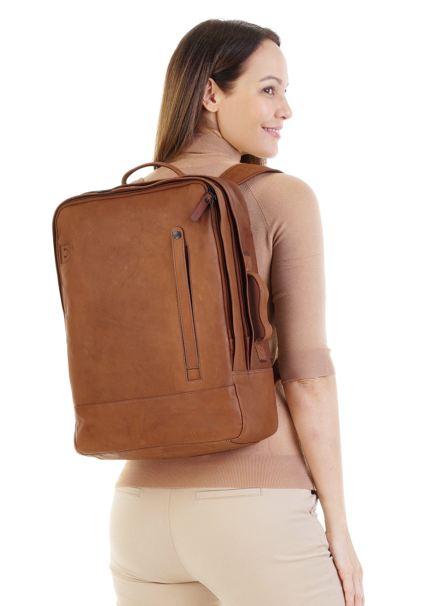X-Zone Notebook rugzak echt leder