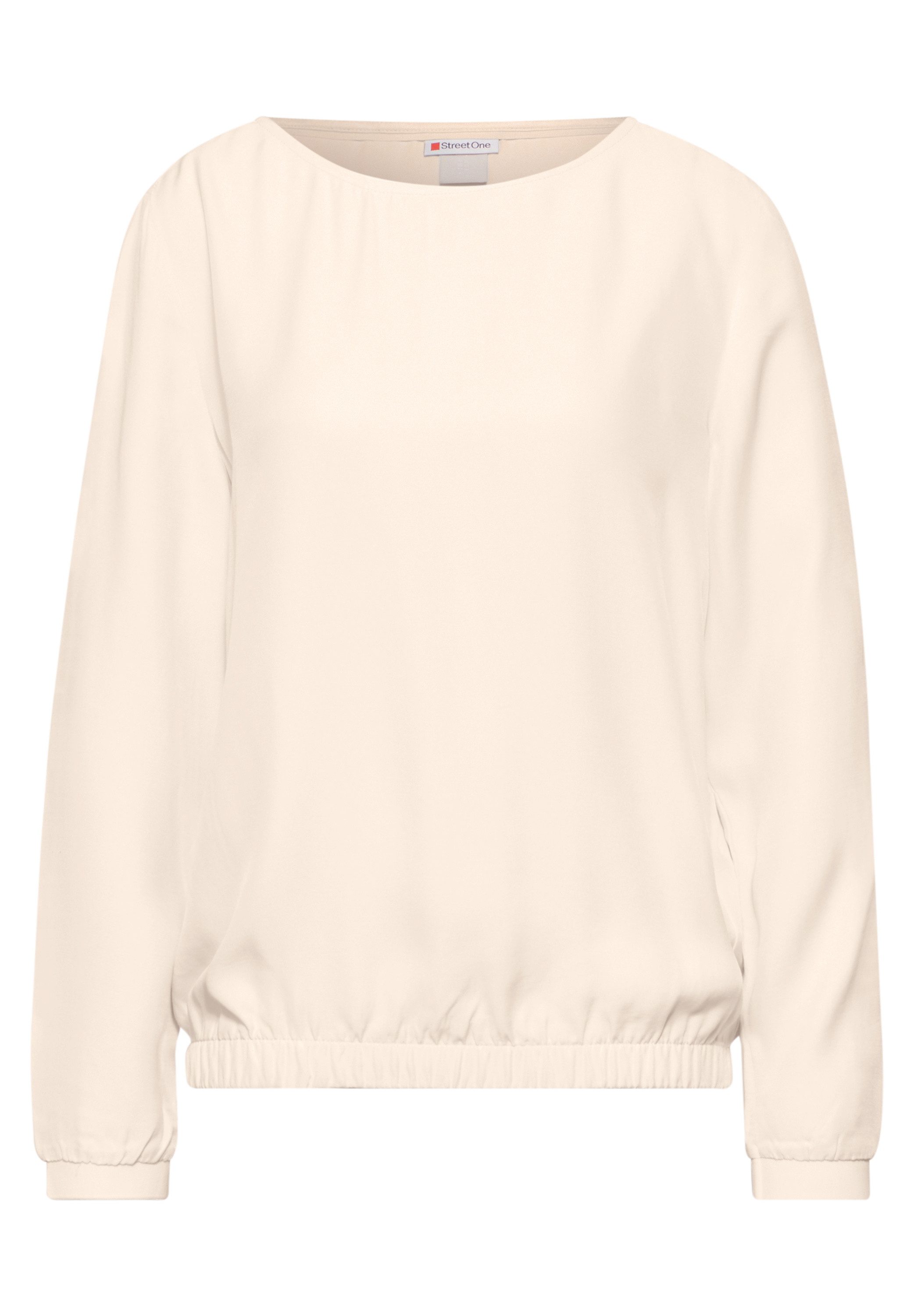 STREET ONE Blouse met lange mouwen met elastische zoom