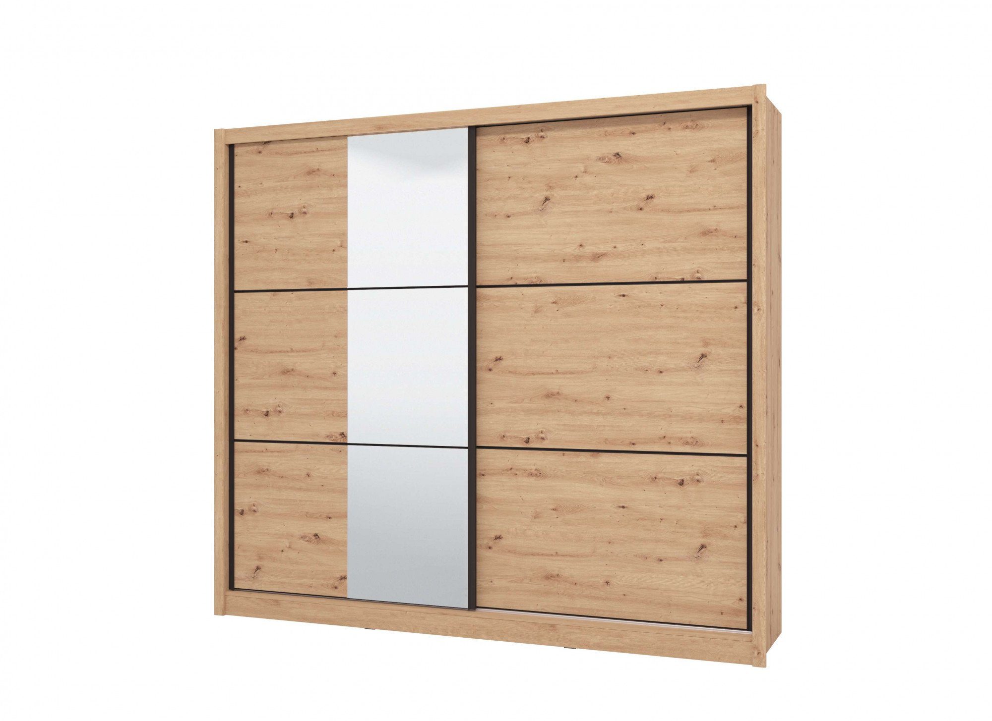 INOSIGN Schuifdeurkast Navara kledingkast met spiegel linnenkast garderobe Kledingkast met spiegel, FSC®-gecertificeerd, 242,5x215,5x61cm