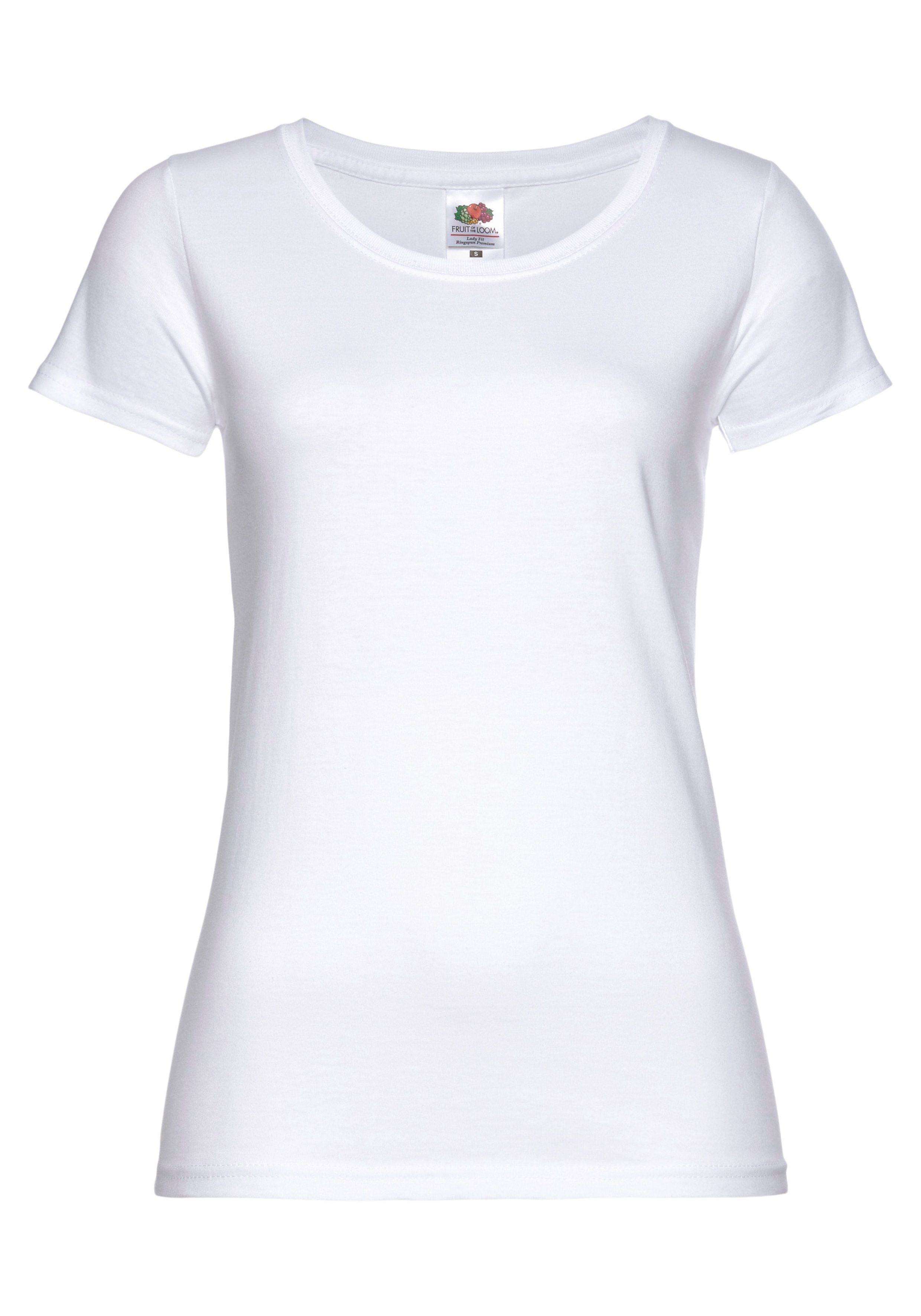 Fruit of the Loom Shirt met ronde hals Lady Fit Premium (2-delig, Set van 2)