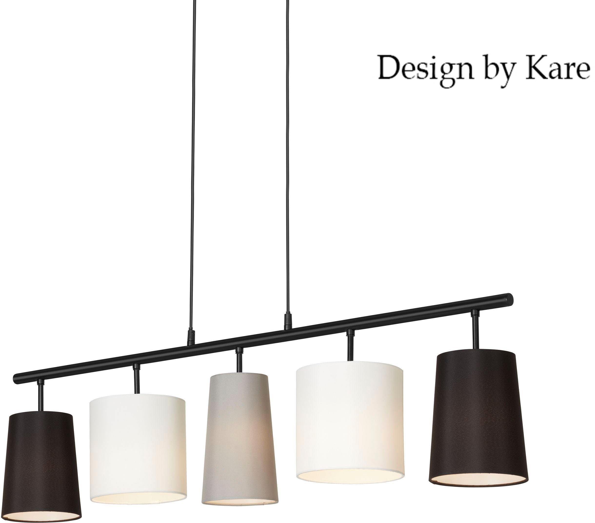 Briloner Leuchten Hanglamp 4009055 SHADES Hanglamp, 96x120 cm, grijs-zwart-wit, max. 40W, E14, eetkamer
