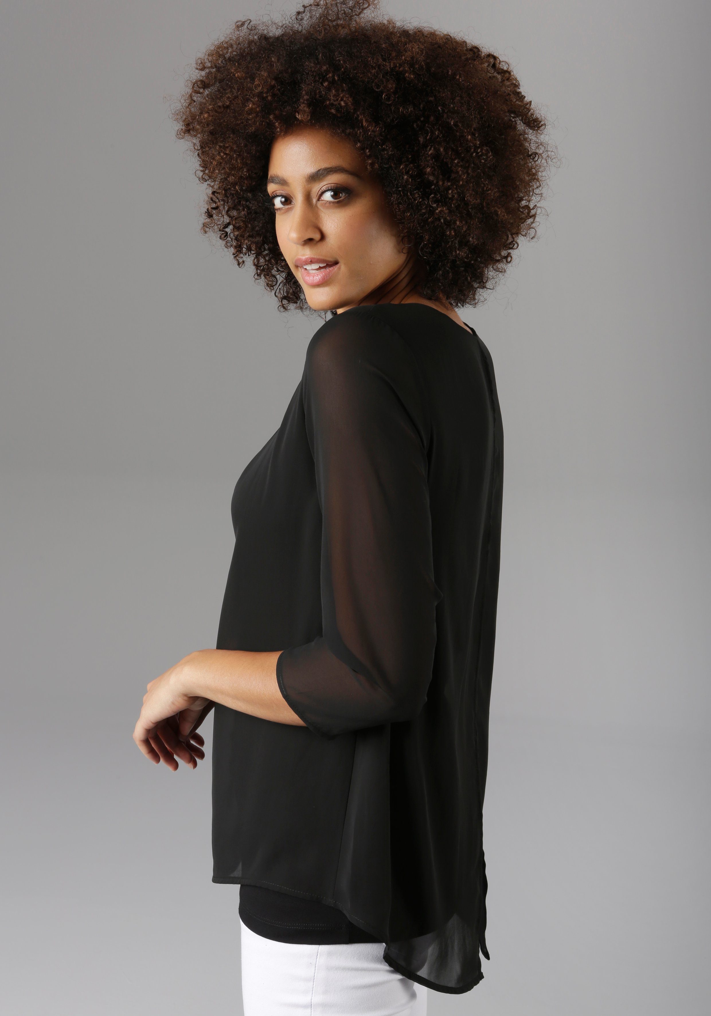 Aniston SELECTED Blouse zonder sluiting met rugsplit