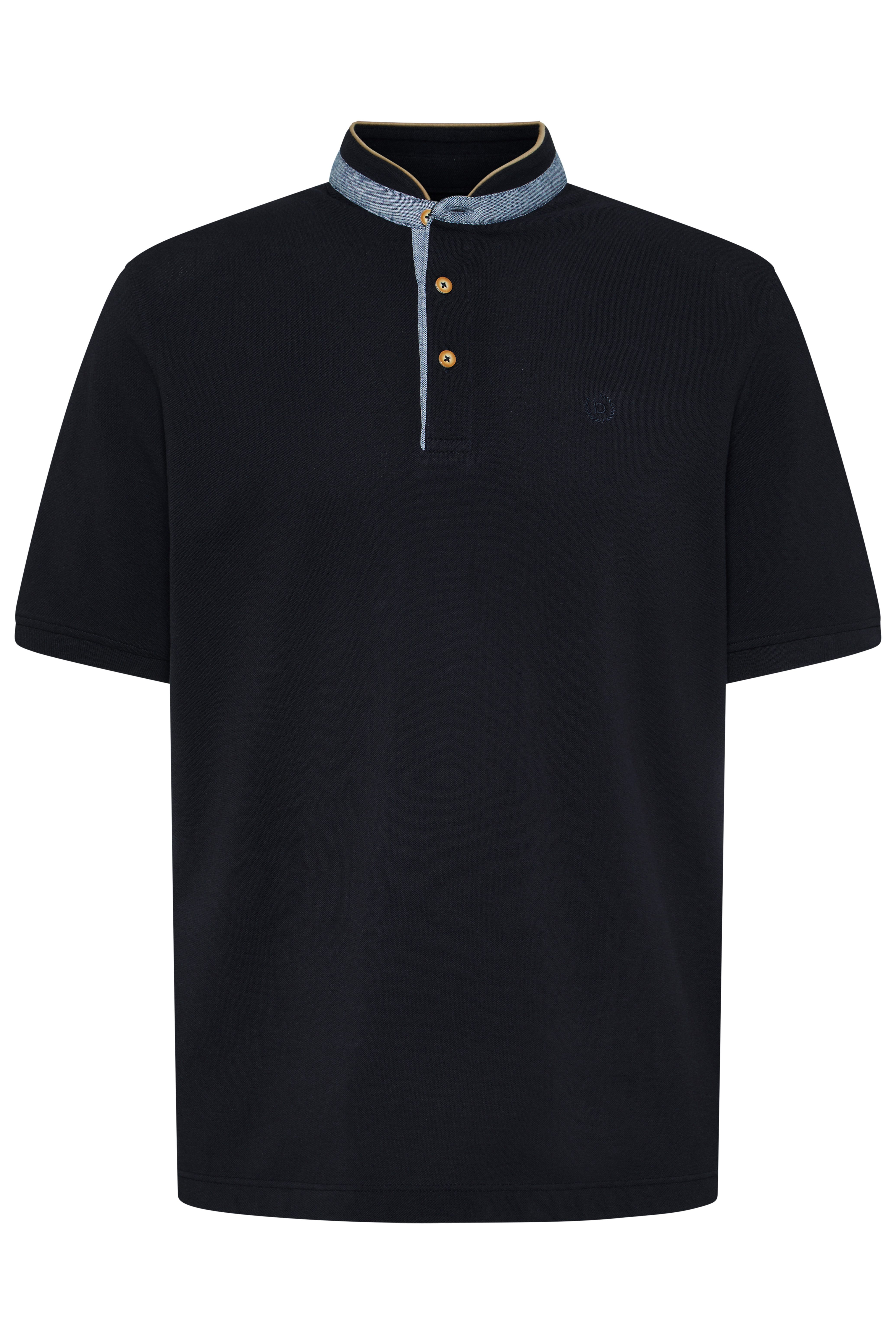 Bugatti Poloshirt met modieuze staande kraag