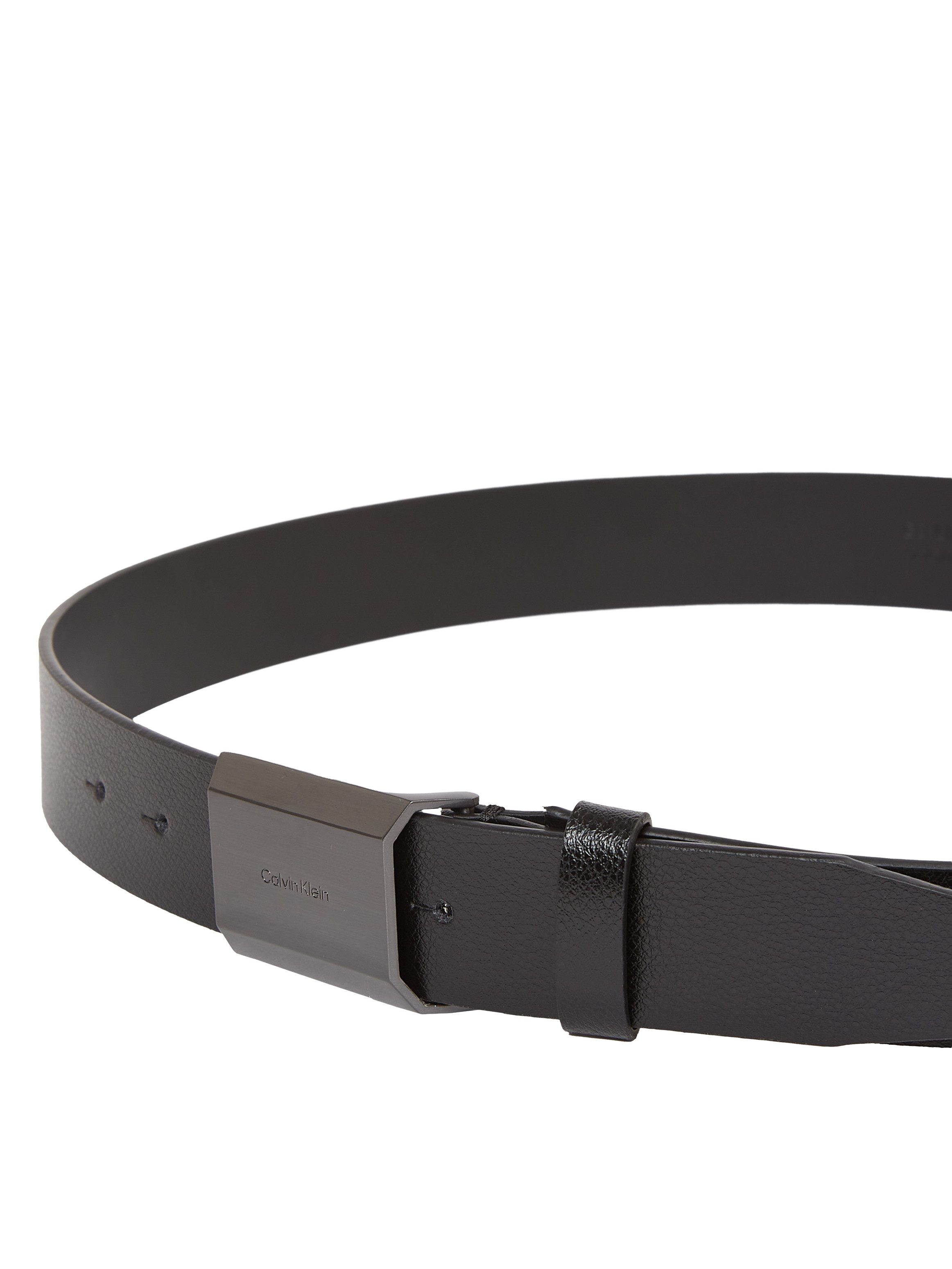 Calvin Klein Leren riem ADJ BEVELED PLAQUE PB 35MM