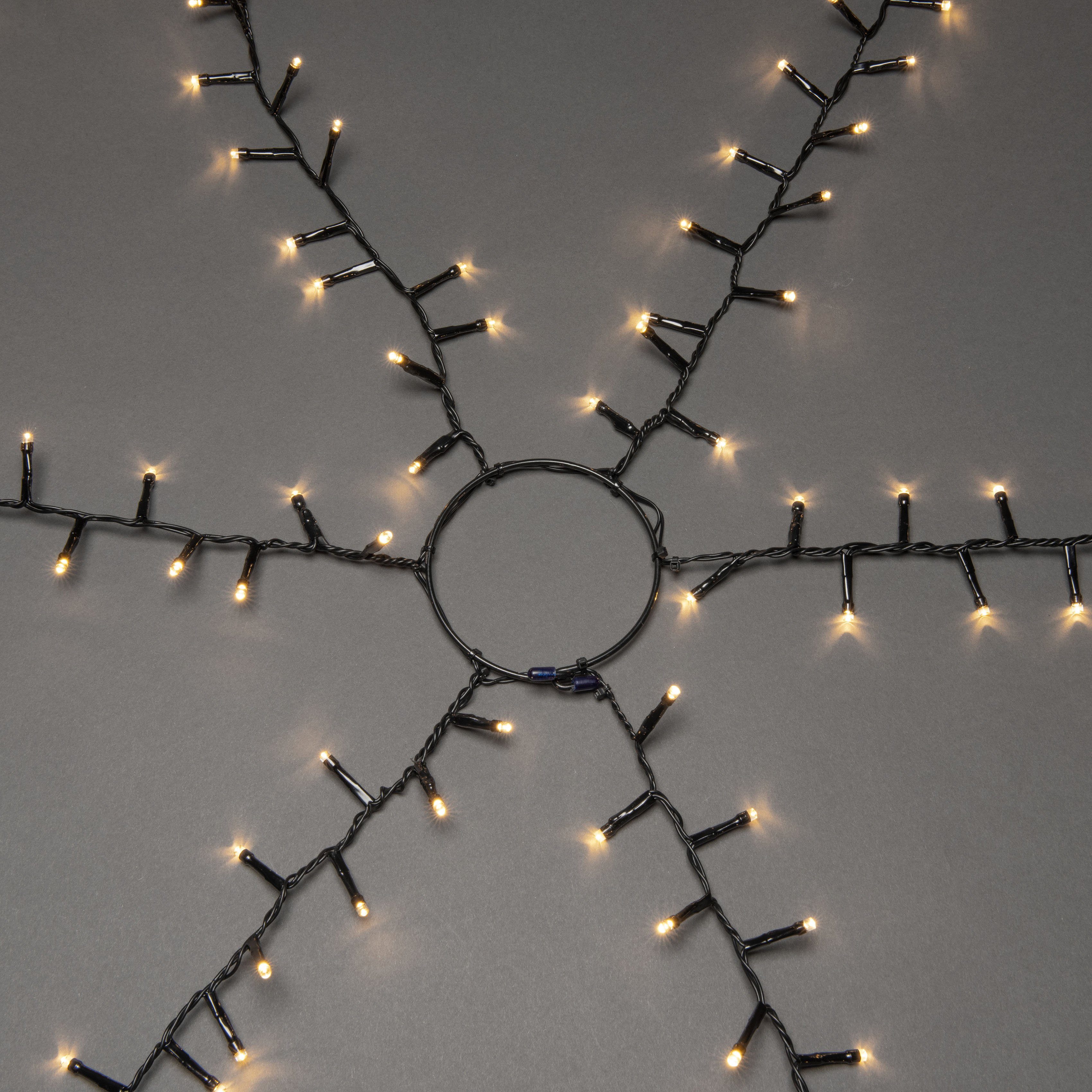 KONSTSMIDE Led-boomverlichting Kerstversiering buiten, kerstversiering Micro-led Compactlights lichtsnoer met ring, 6 strengen à 180 dioden (1 stuk)