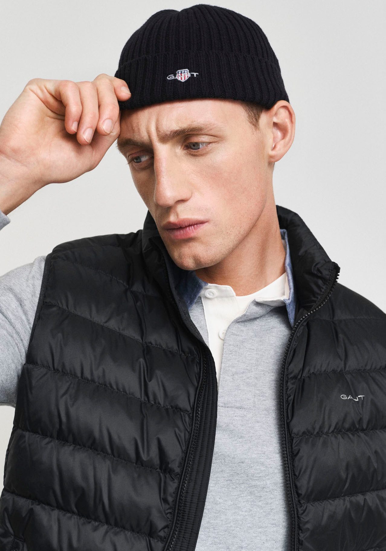 Gant Bodywarmer Light Gilet in streep gestikte look
