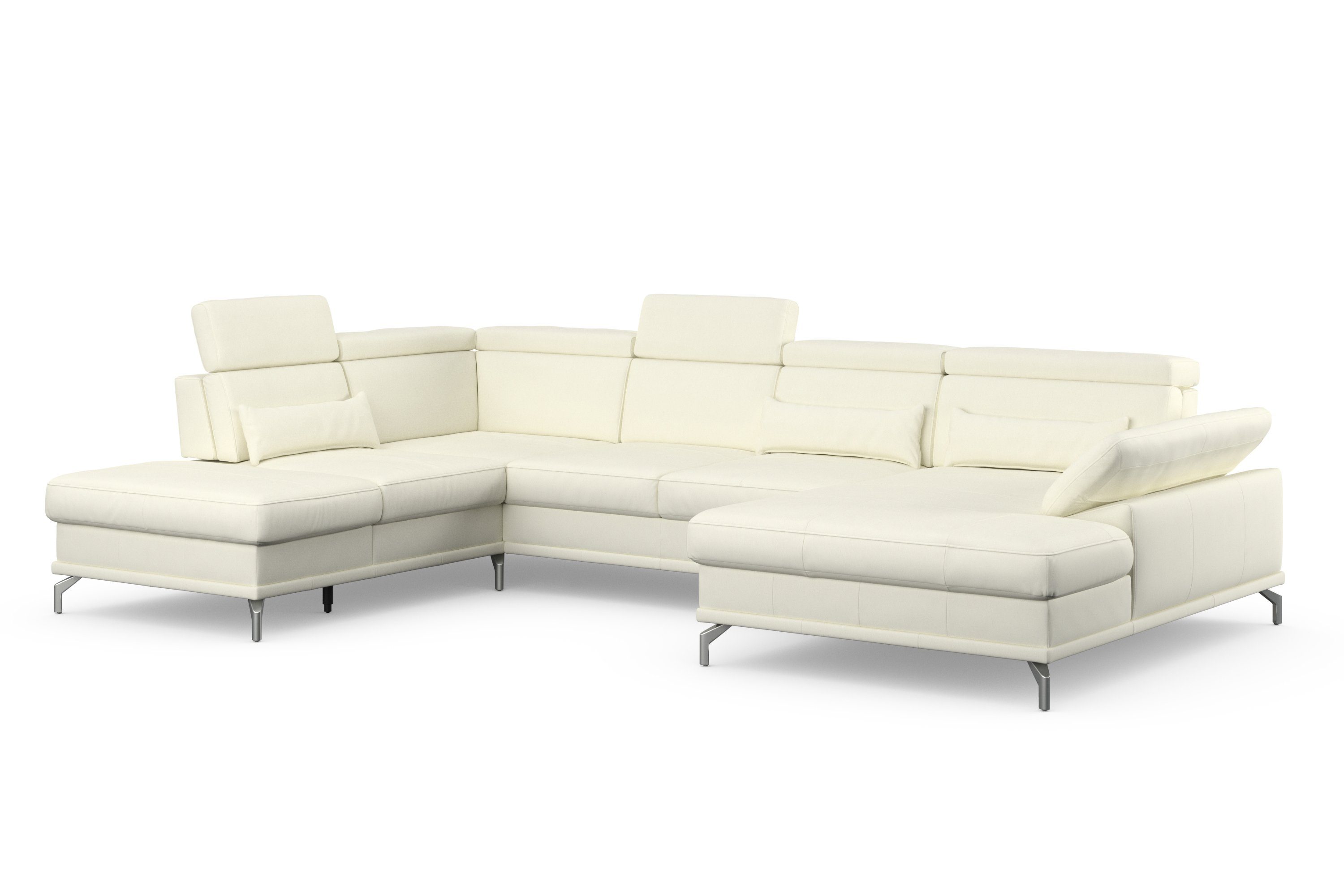sit&more Zithoek Cabrio U-vorm, met zitdiepteverstelling, arm- en hoofdsteunverstelling