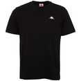 kappa t-shirt authentic veer met trendy ronde hals zwart