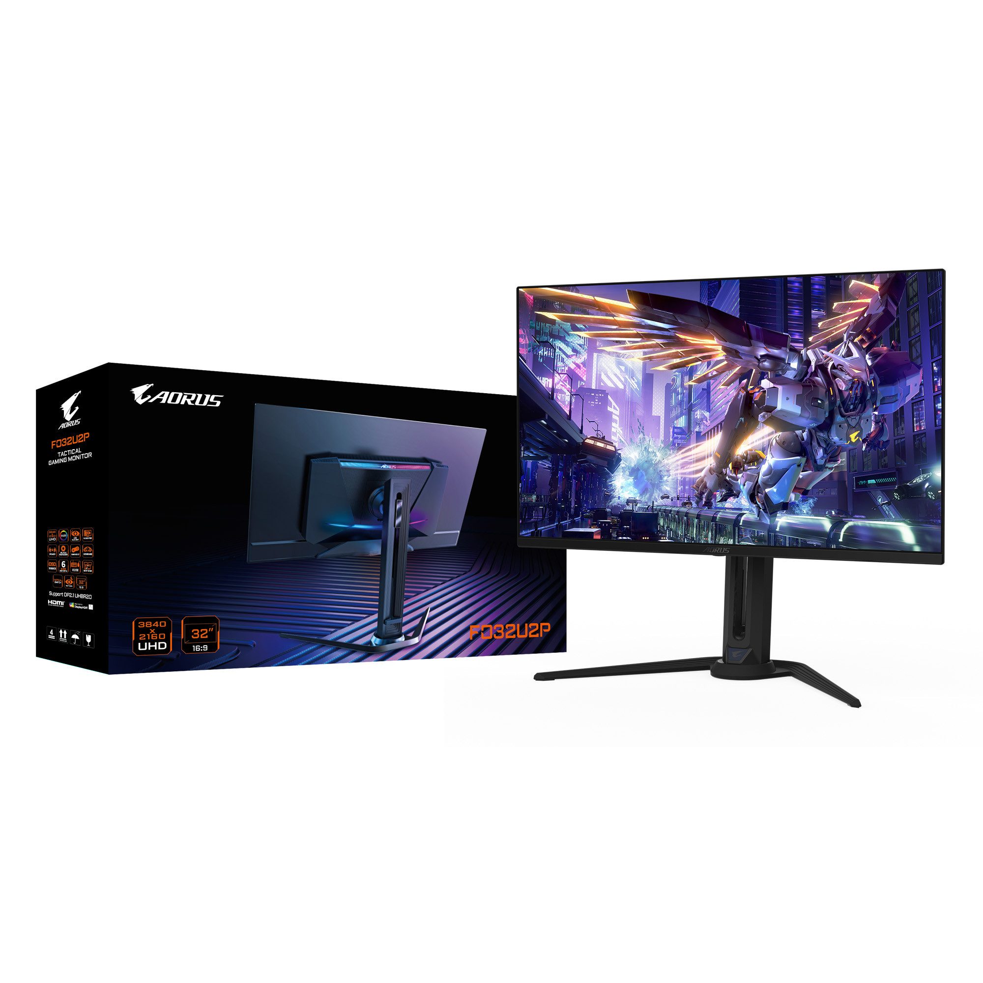 Gigabyte Gaming-monitor AORUS FO32U2P, 80,3 cm / 32", 4K Ultra HD