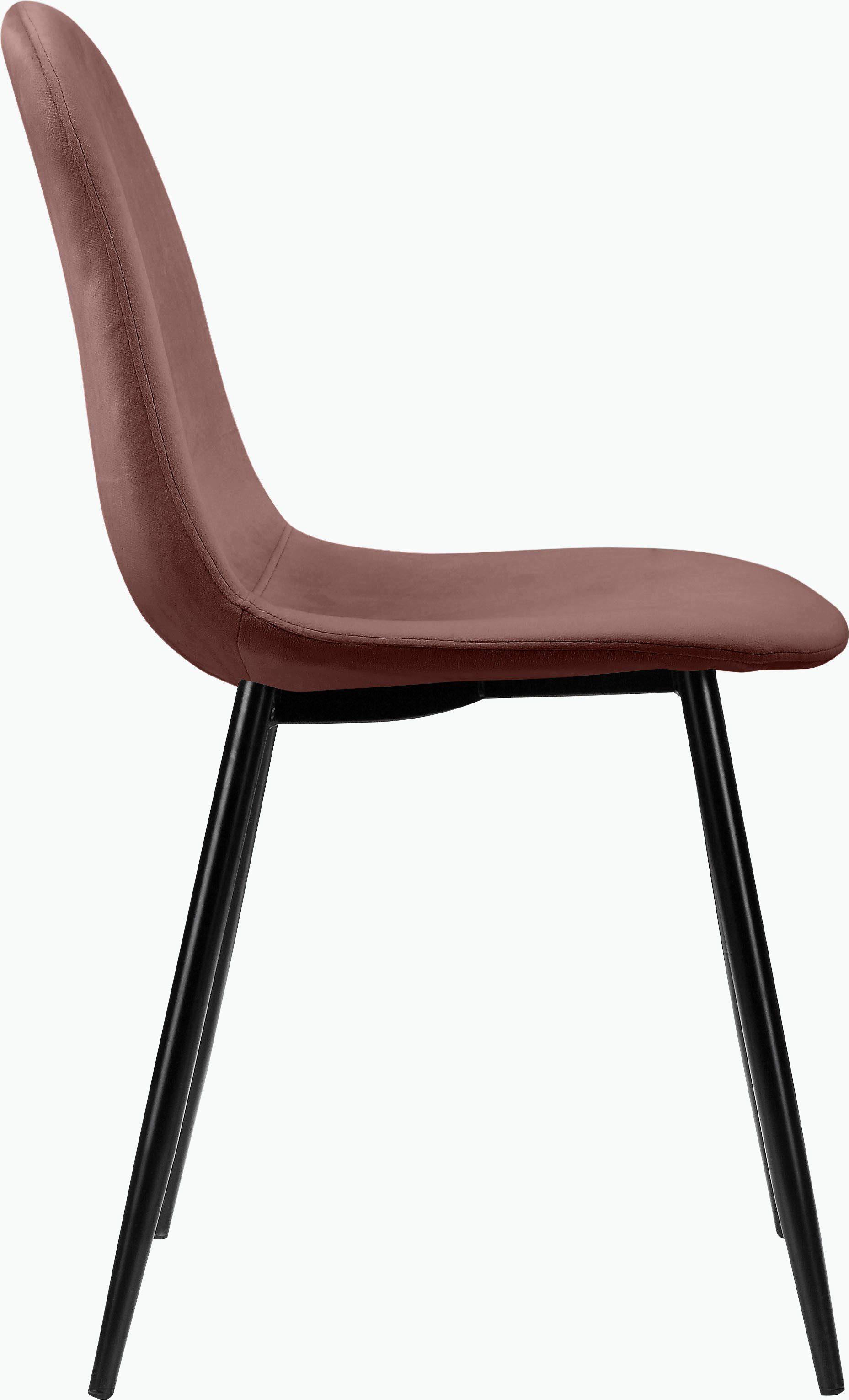 Leonique Eethoek Eadwine, TOPSELLER! Tafel plus 4 stoelen, zitgroep bestaande uit eettafel 160 cm en 4 eetkamerstoelen, gestoffeerde stoelen (set, 5-delig)