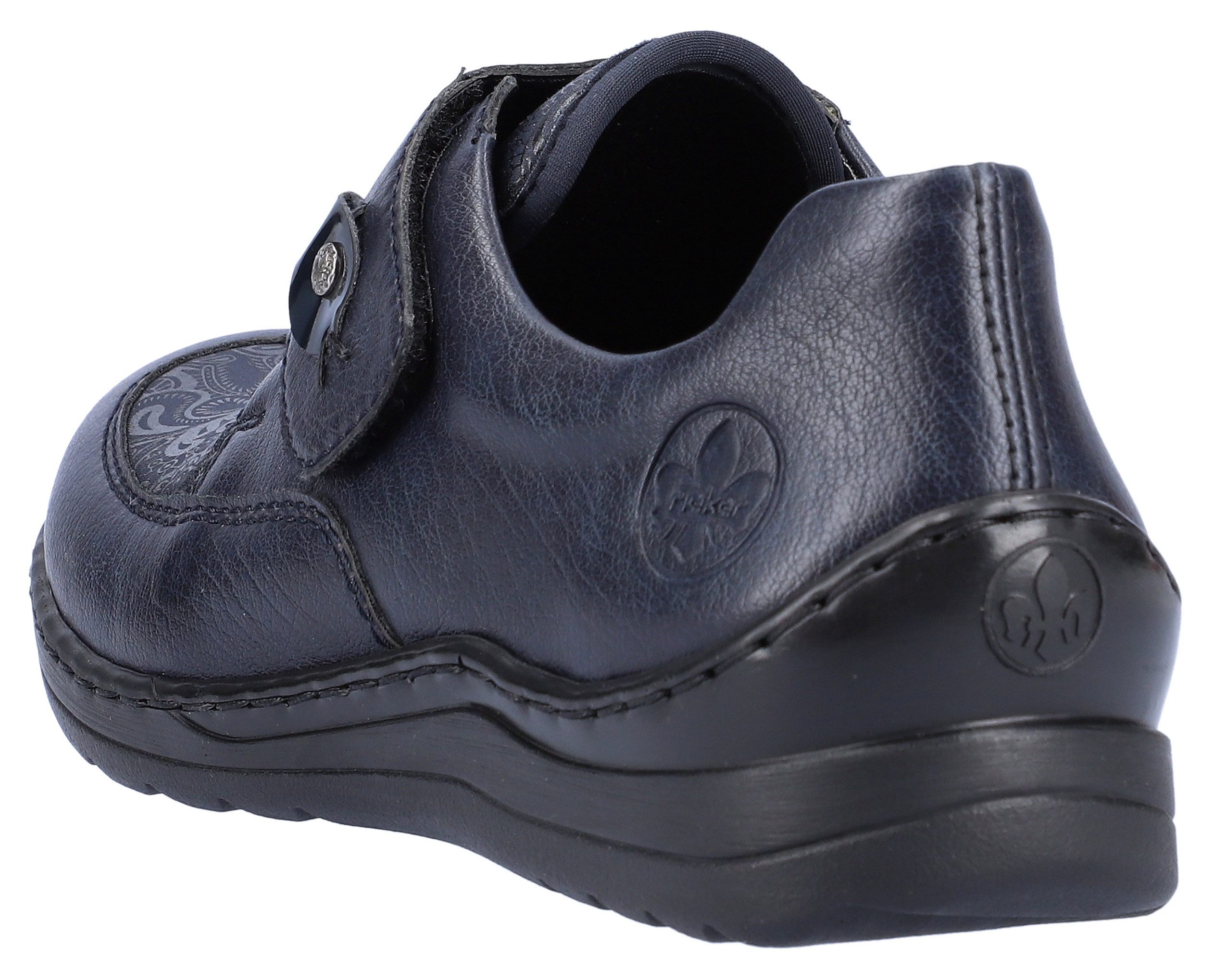 Rieker Klittenbandschoenen met subtiel paisley-patroon