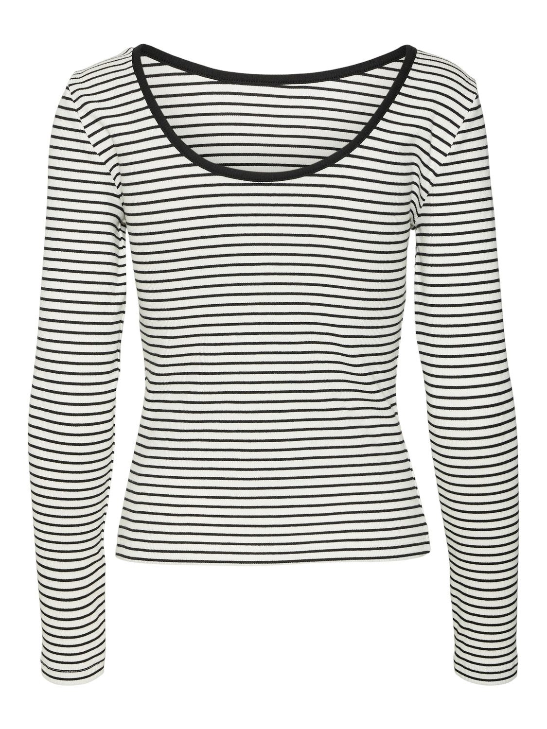 Vero Moda Shirt met lange mouwen VMCHLOE STRIPE LS 2WAY SHORT TOP GO NOOS