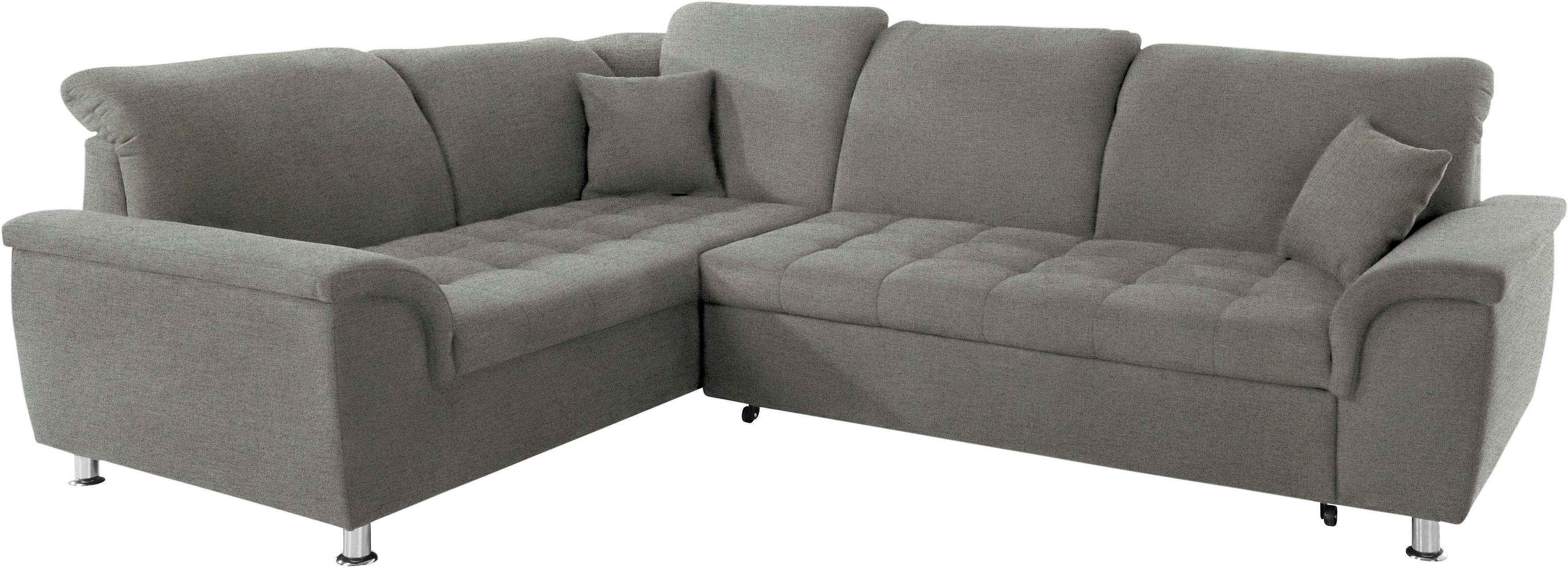 DOMO collection Hoekbank Franzi, tijdloos en elegant, moderne zittingstikking, L-Vorm
