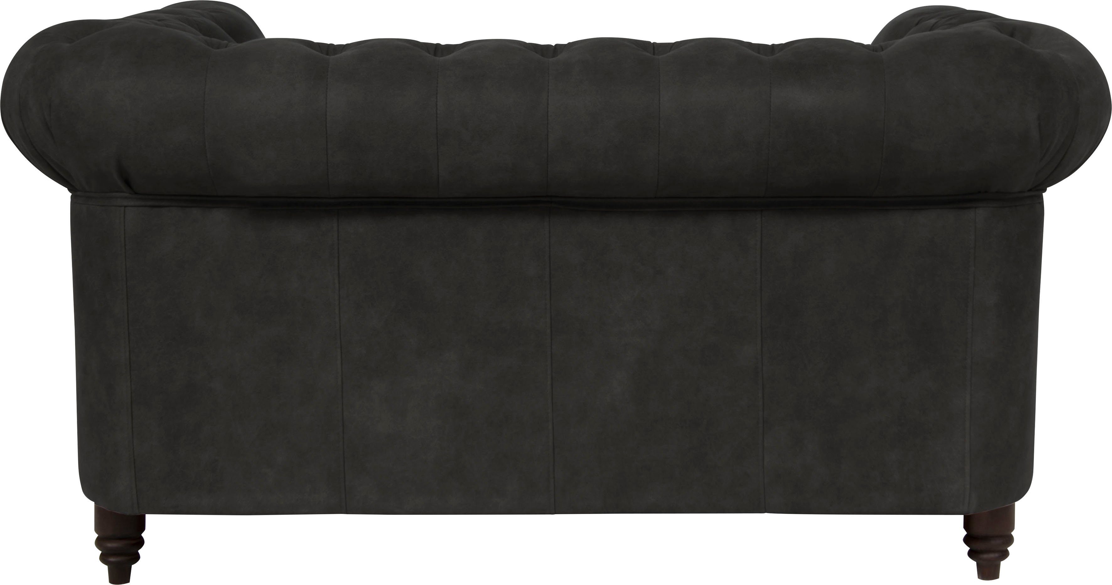 Home affaire Chesterfield-bank Aarburg luxueuze capitonnage en siernagels in chesterfield-design