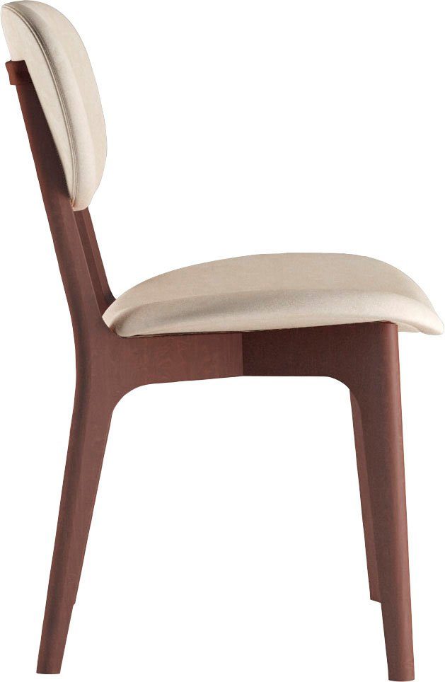 INOSIGN Stoel COZY Made in Italy Frame in beuken, kersen- of notenhout, massief hout, designstoel (set, 2 stuks)