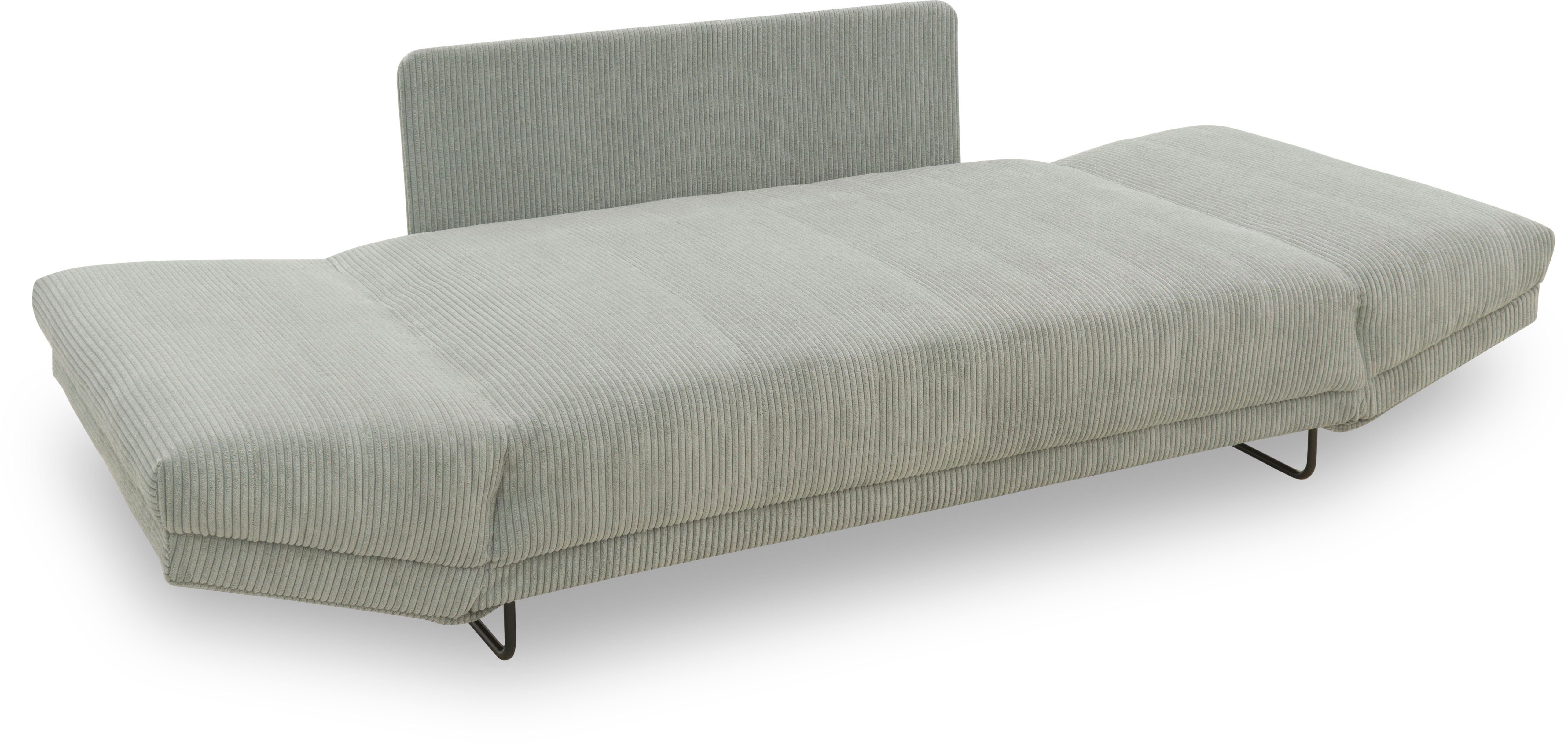 INOSIGN Slaapbank Jadelyn met opklapbare armleuningen, Binnenvering, ribfluwelen bekleding, incl. 2 armleuningkussens, ligoppervlak 97 x 250 cm