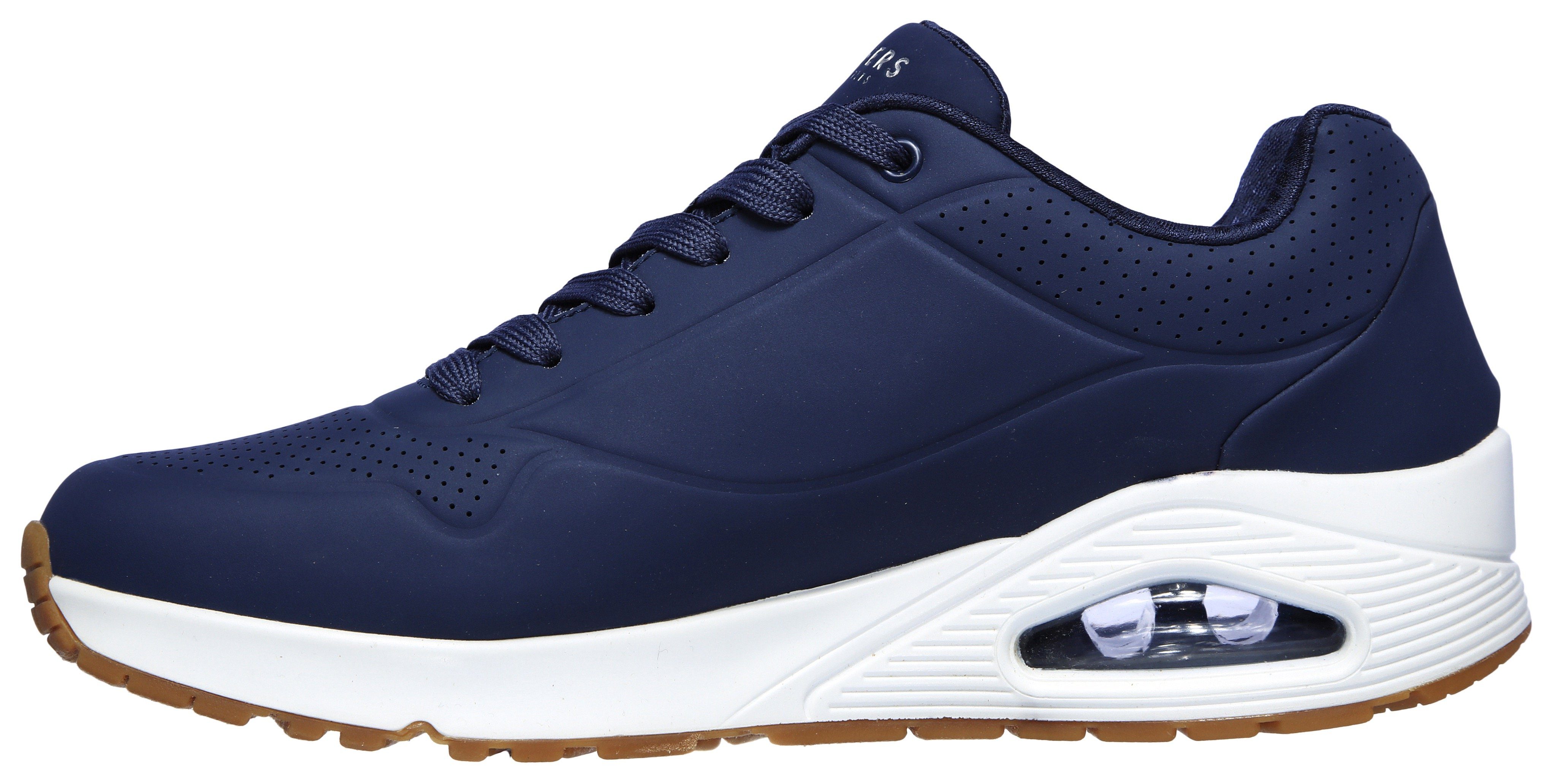Skechers Sneakers Uno - Stand on Air Vrijetijdsschoen, lage schoen, veterschoen met air-cooled memory foam