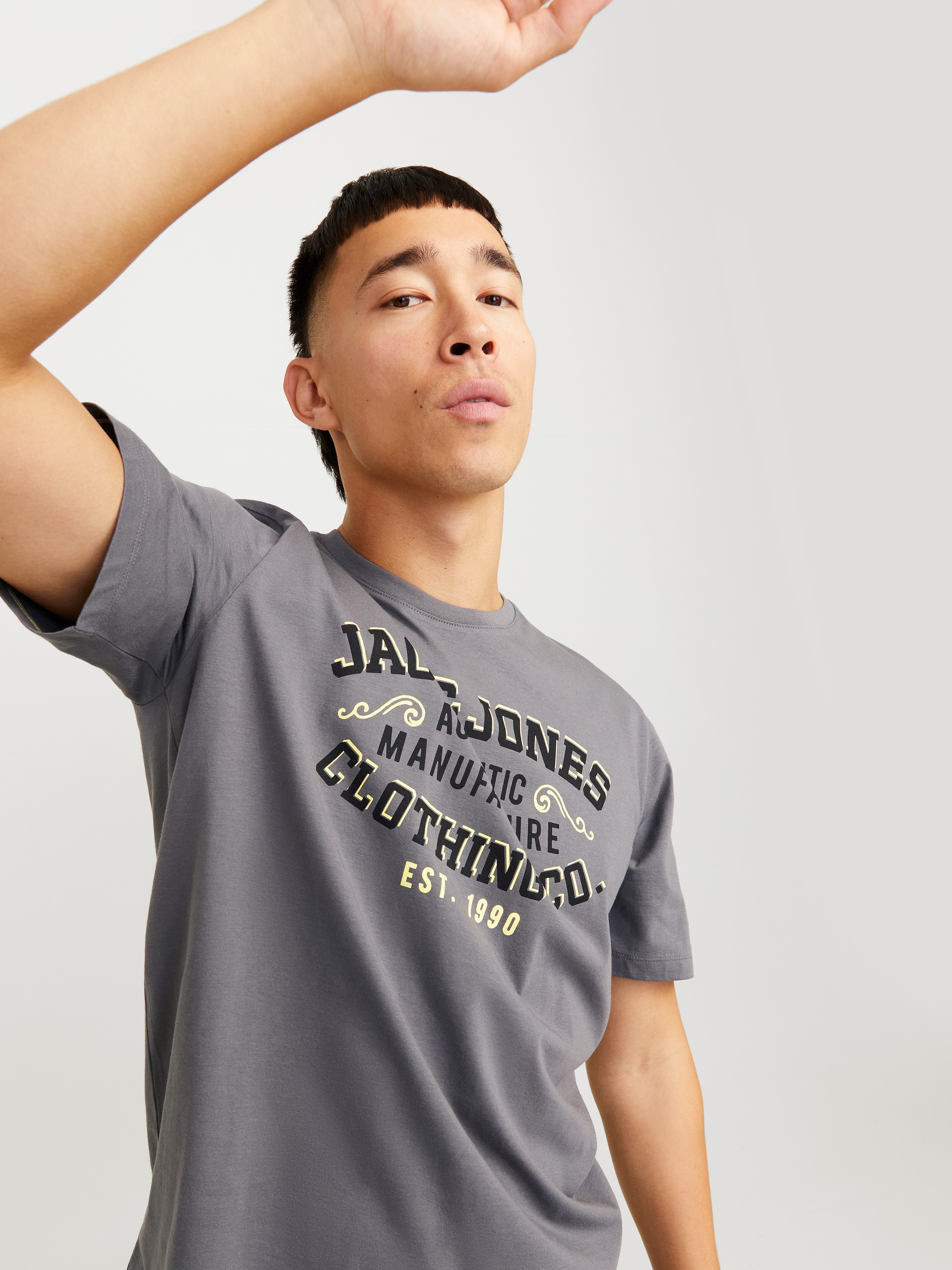 Jack & Jones Shirt met ronde hals JJELOGO TEE SS O-NECK 2 COL SS25 SN