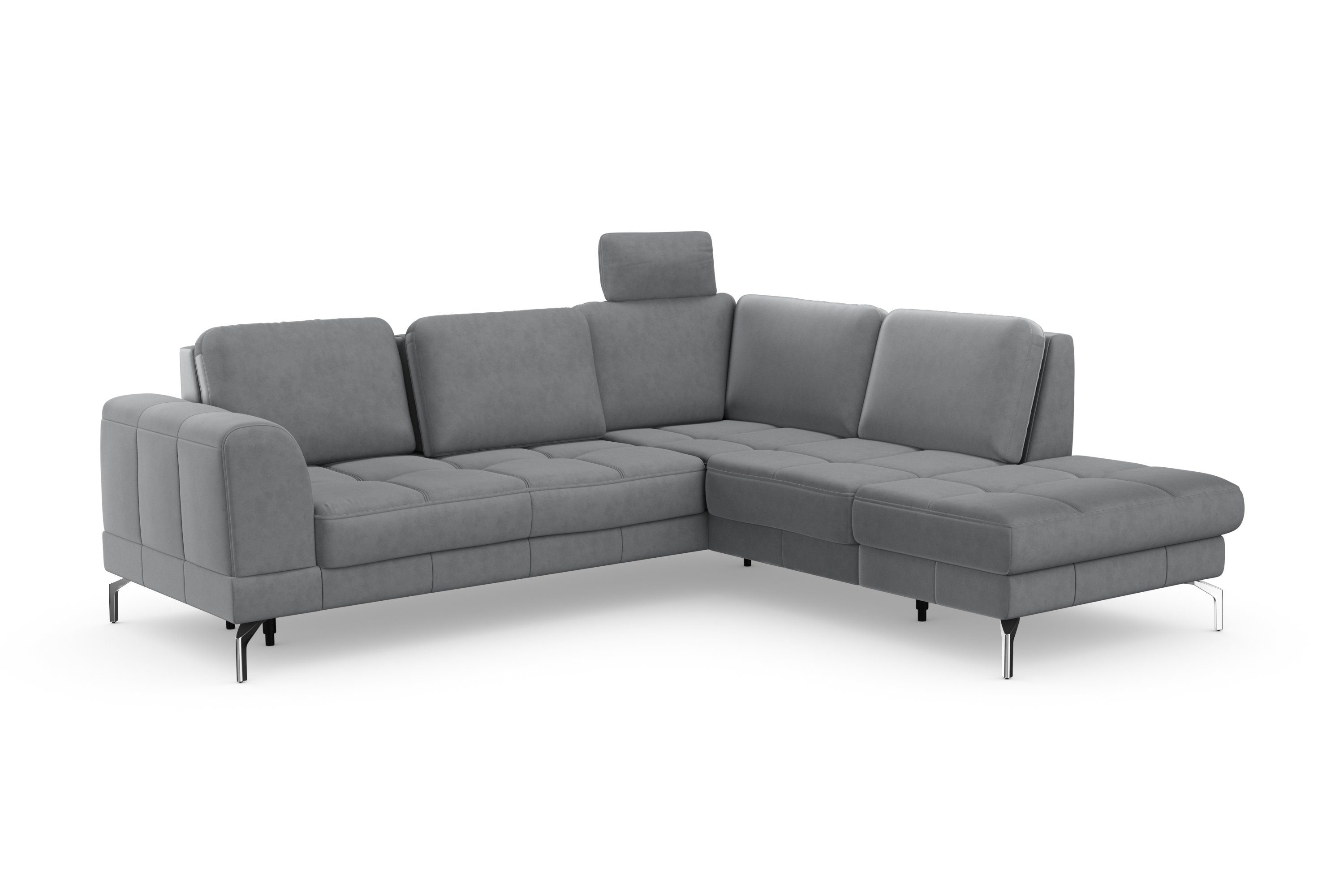 sit&more Hoekbank Bendigo L-vorm inclusief zitdiepteverstelling, bodemvrijheid 15 cm, in 2 pootkleuren