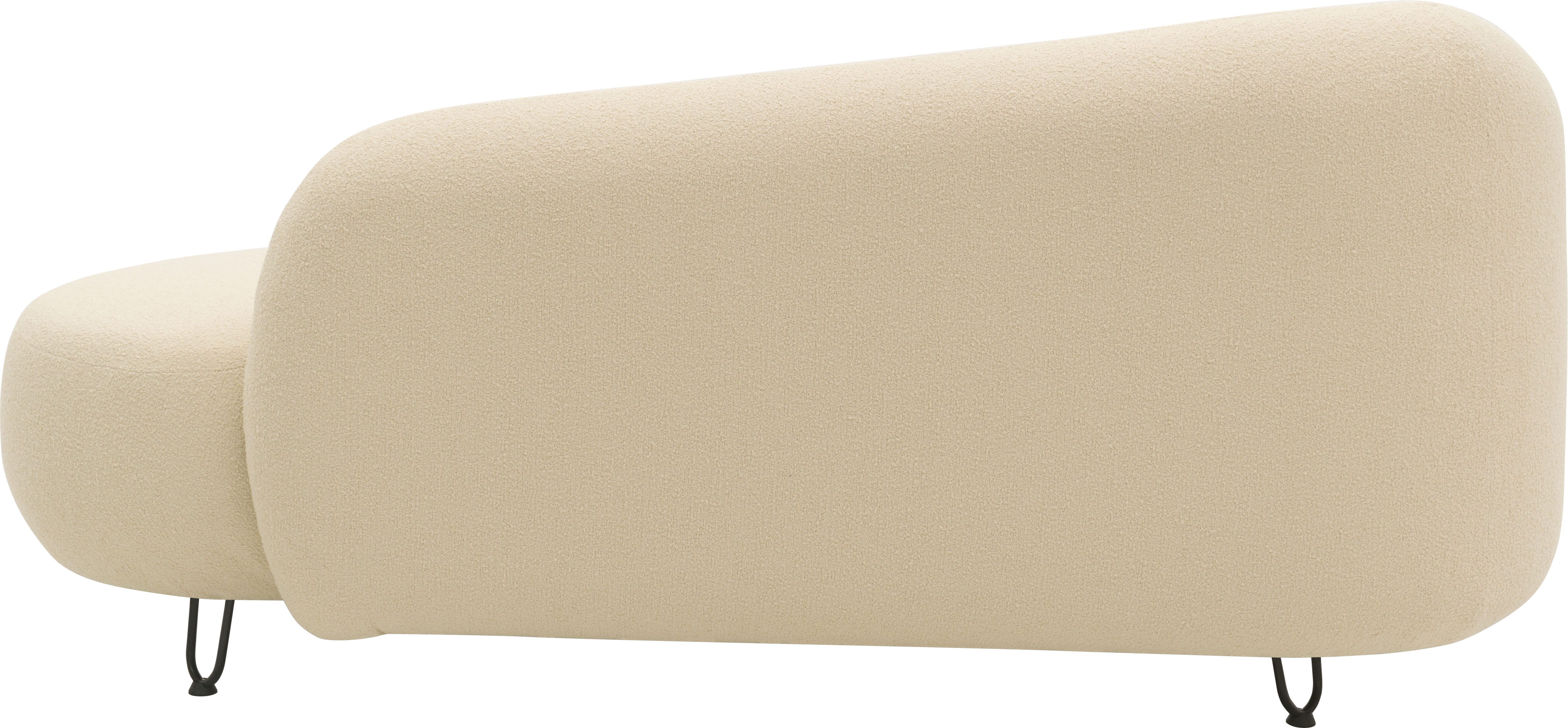 DOMO collection Récamier Poika, ook als fauteuil en poef bestelbaar, bekleding van faux fur