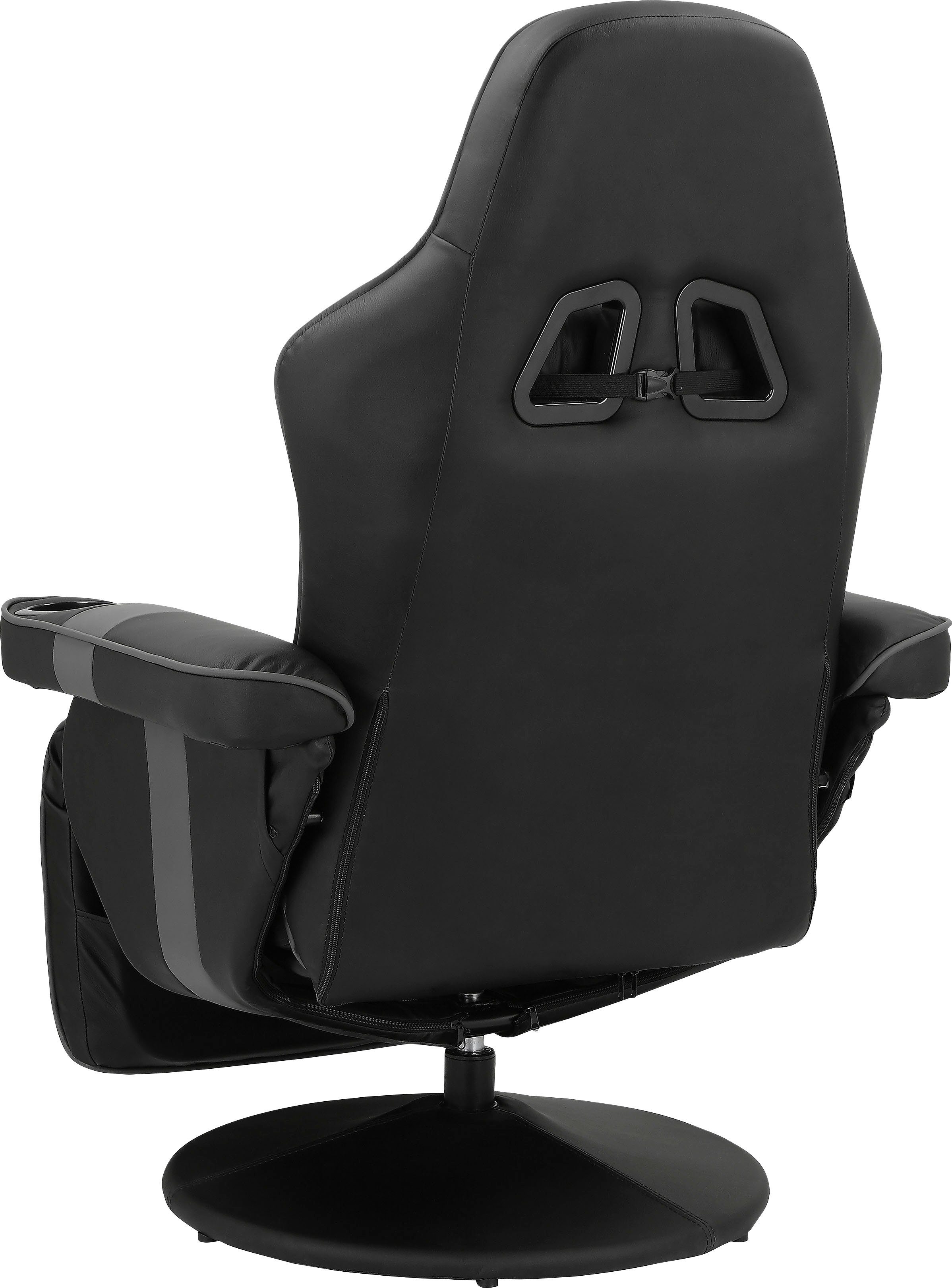 INOSIGN Relaxfauteuil Liljana Draaifunctie,1 kussen als hoofdsteun, metalen frame, zithoogte 47 cm