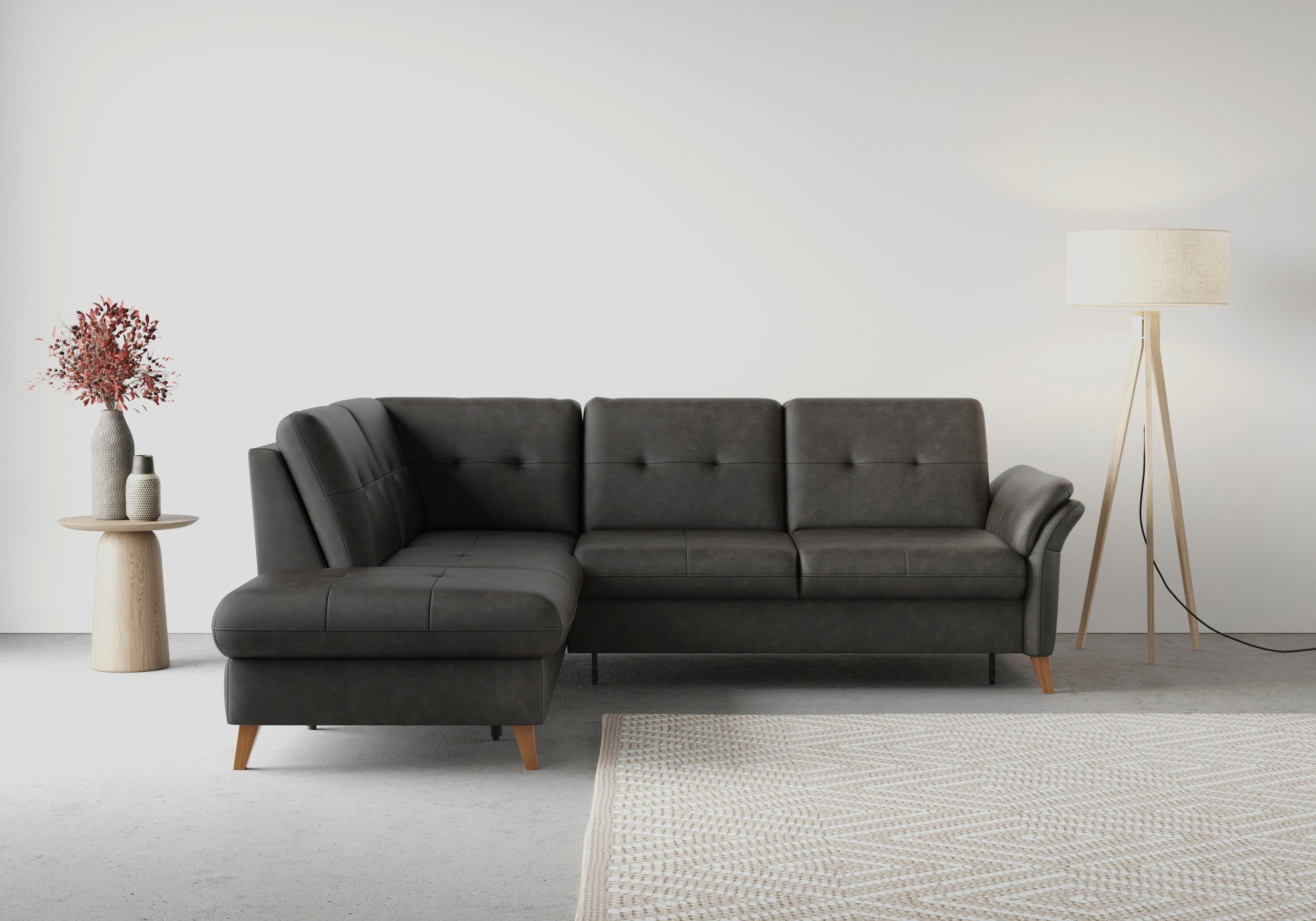 sit&more Hoekbank Göteborg inclusief zitdiepteverstelling, optioneel met bedfunctie & bedlade