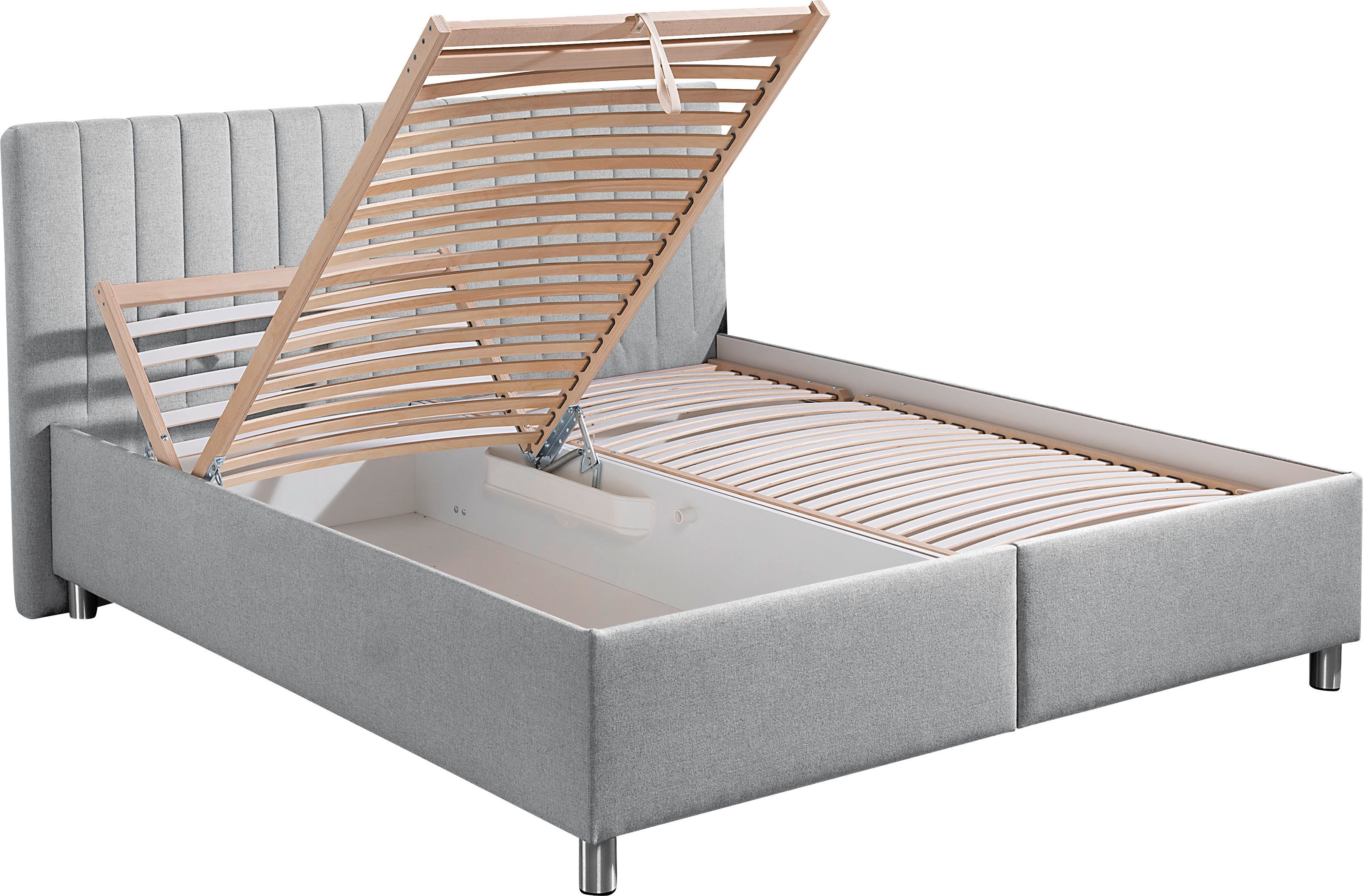 Maintal Gestoffeerd bed Kieferwald met bedlade, optioneel met bonnell- of pocketveringmatras