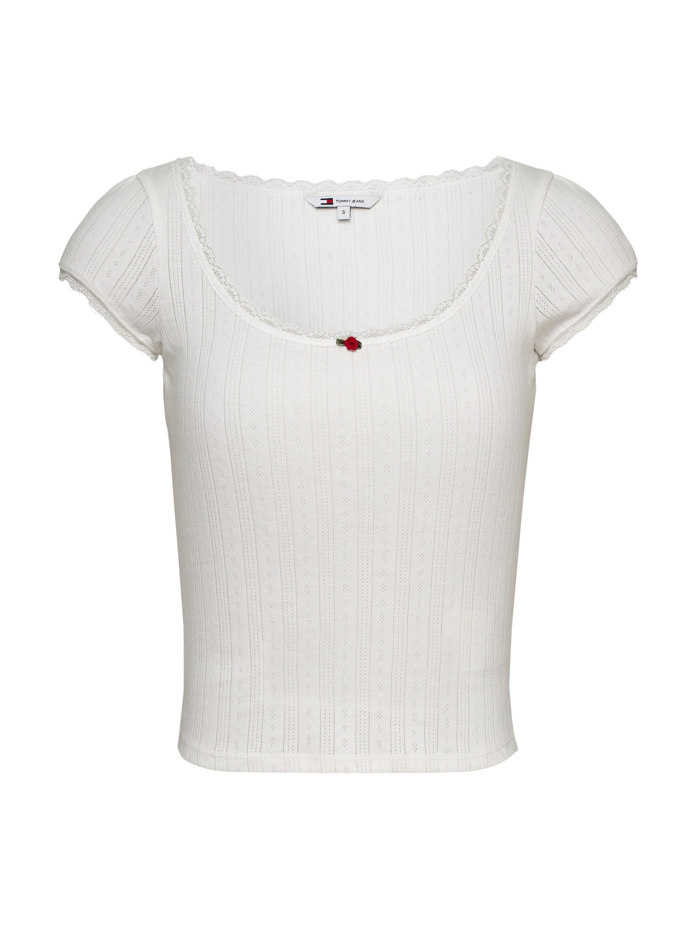 TOMMY JEANS T-shirt TJW SLIM SH POINTELLE SS TEE EXT