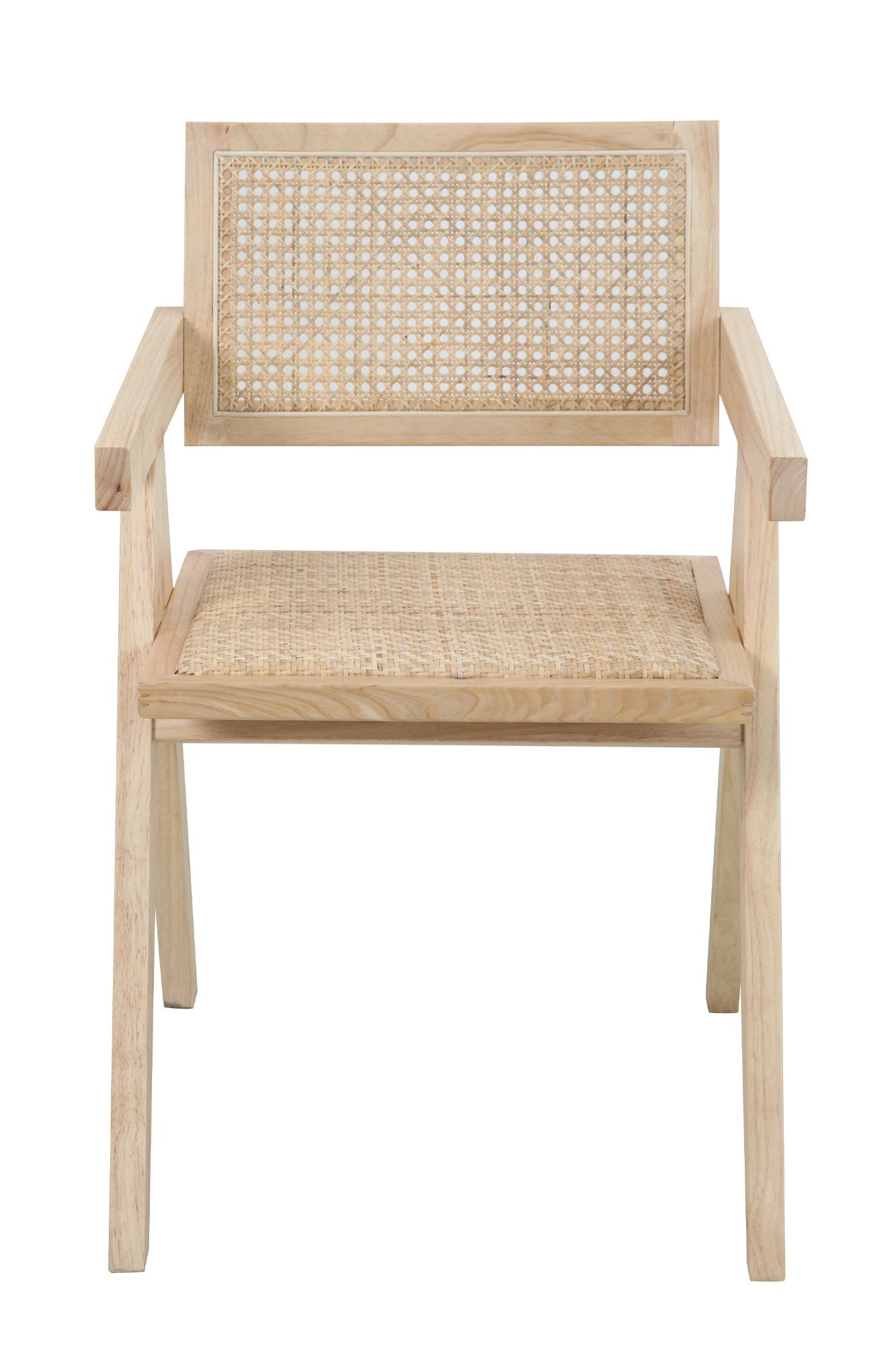 SIT Stoel met armleuningen beklede zitting, rugleuning en zitting met rotan