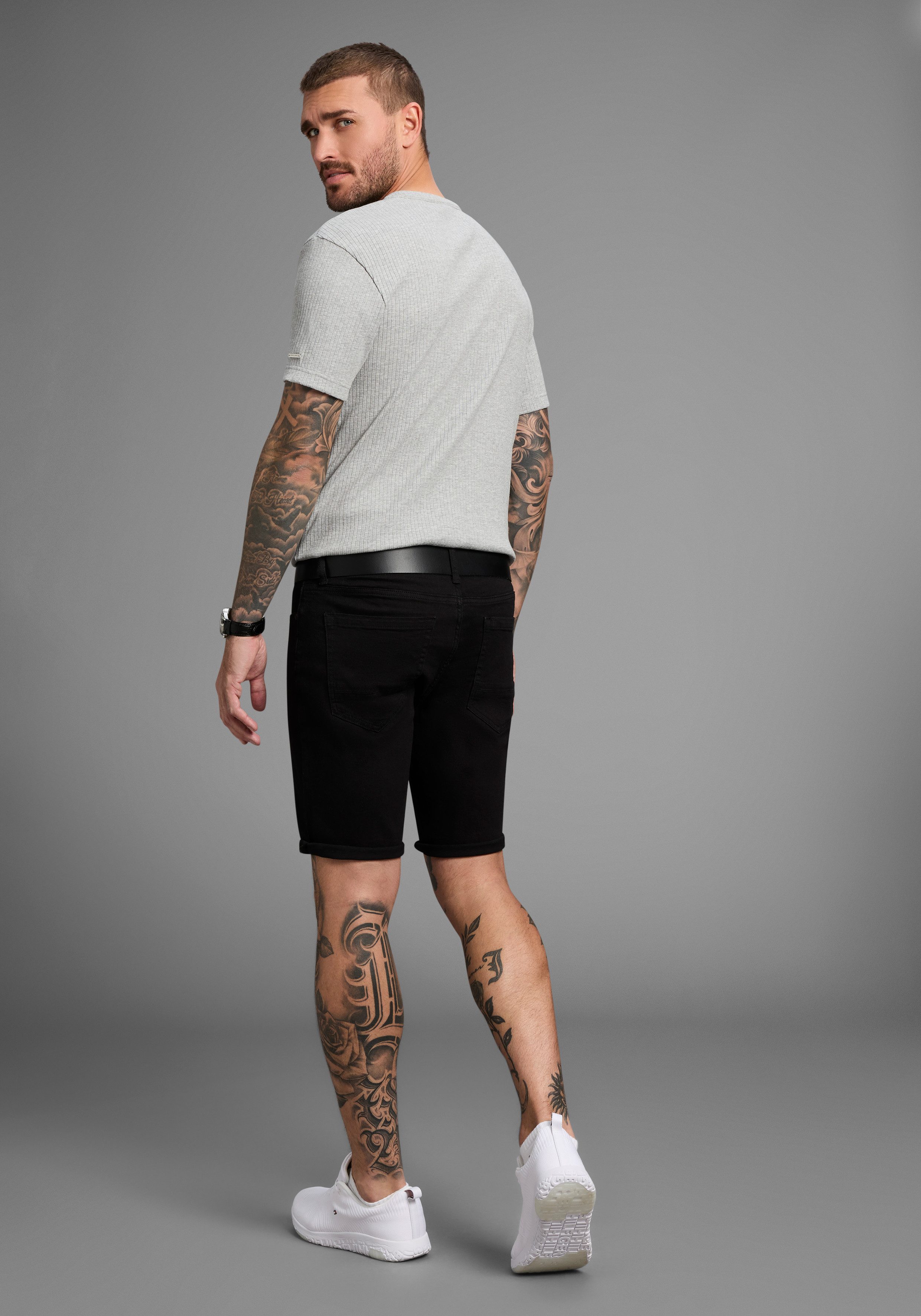 Bruno Banani Jeansshort Hutch-Shorts lage taillehoogte