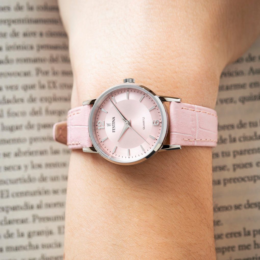 Festina Kwartshorloge Horloge, dameshorloge, leren band, analoog